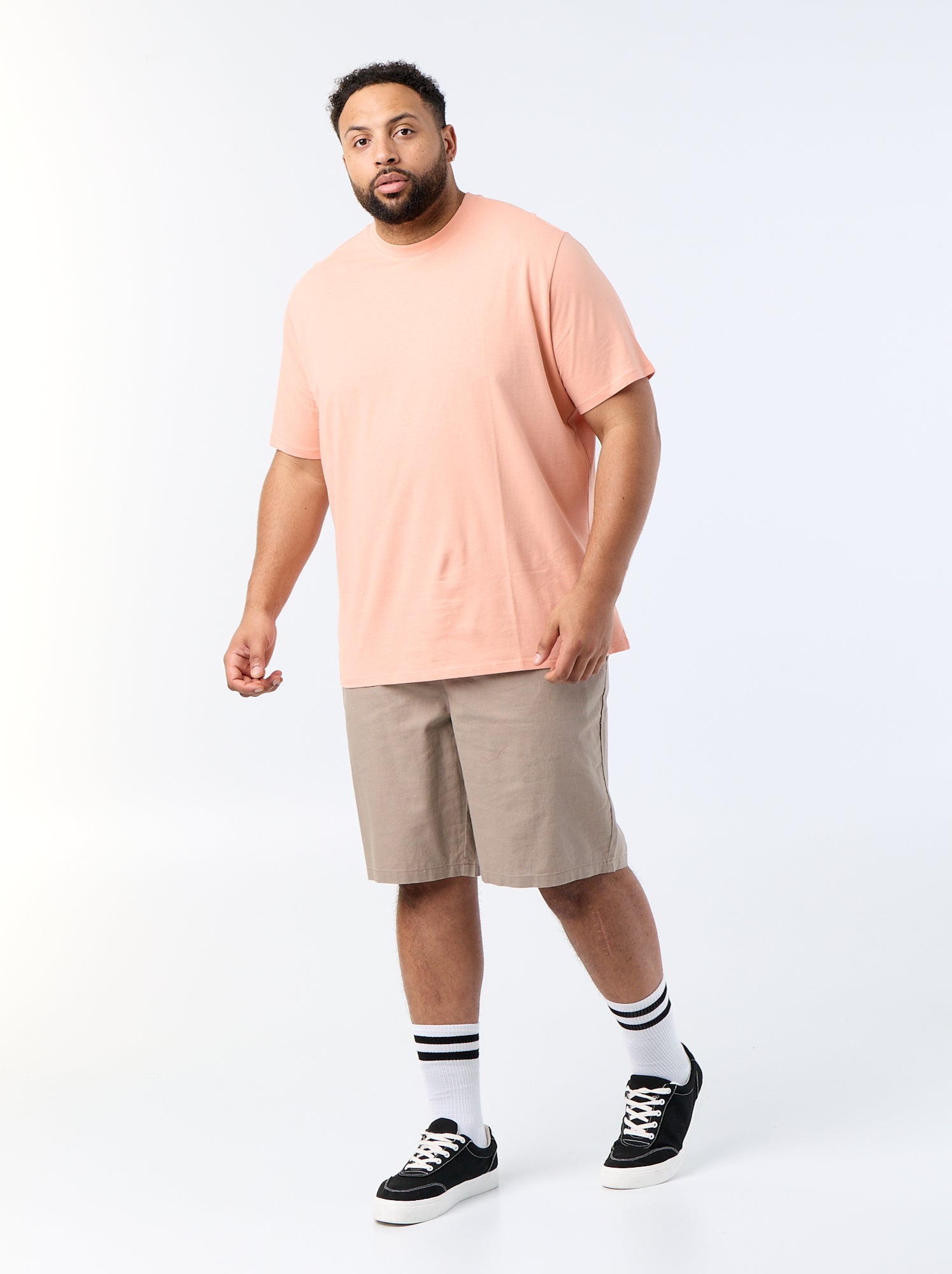 T-shirt uni en maille jersey - Orange