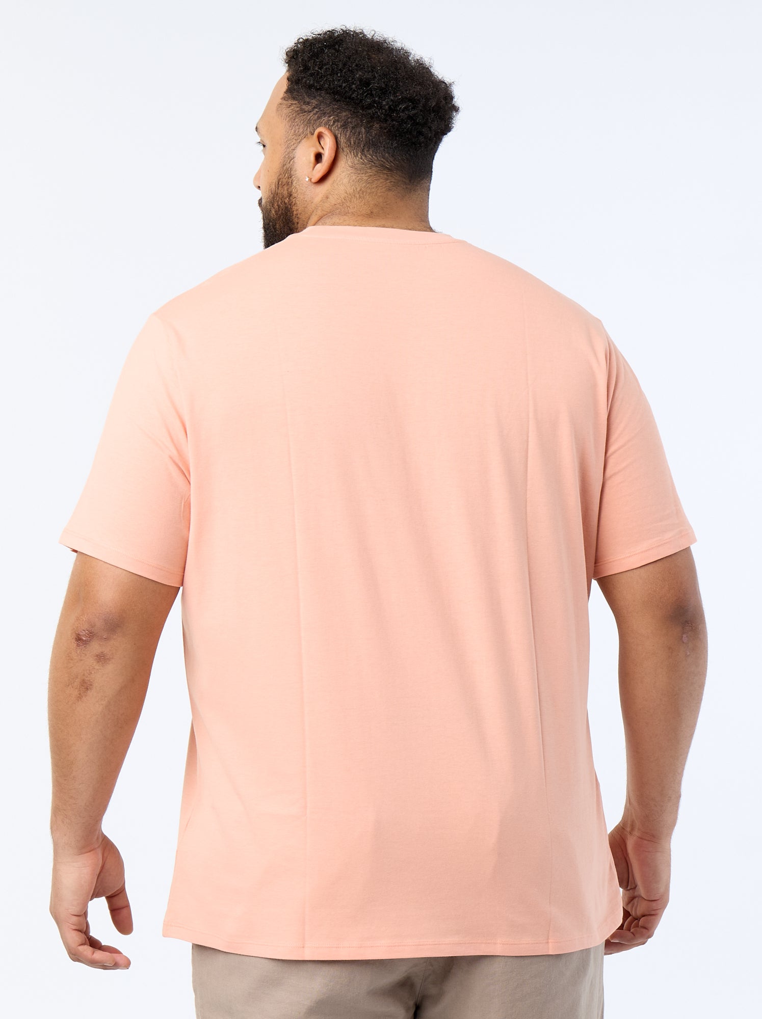 T-shirt uni en maille jersey - Orange