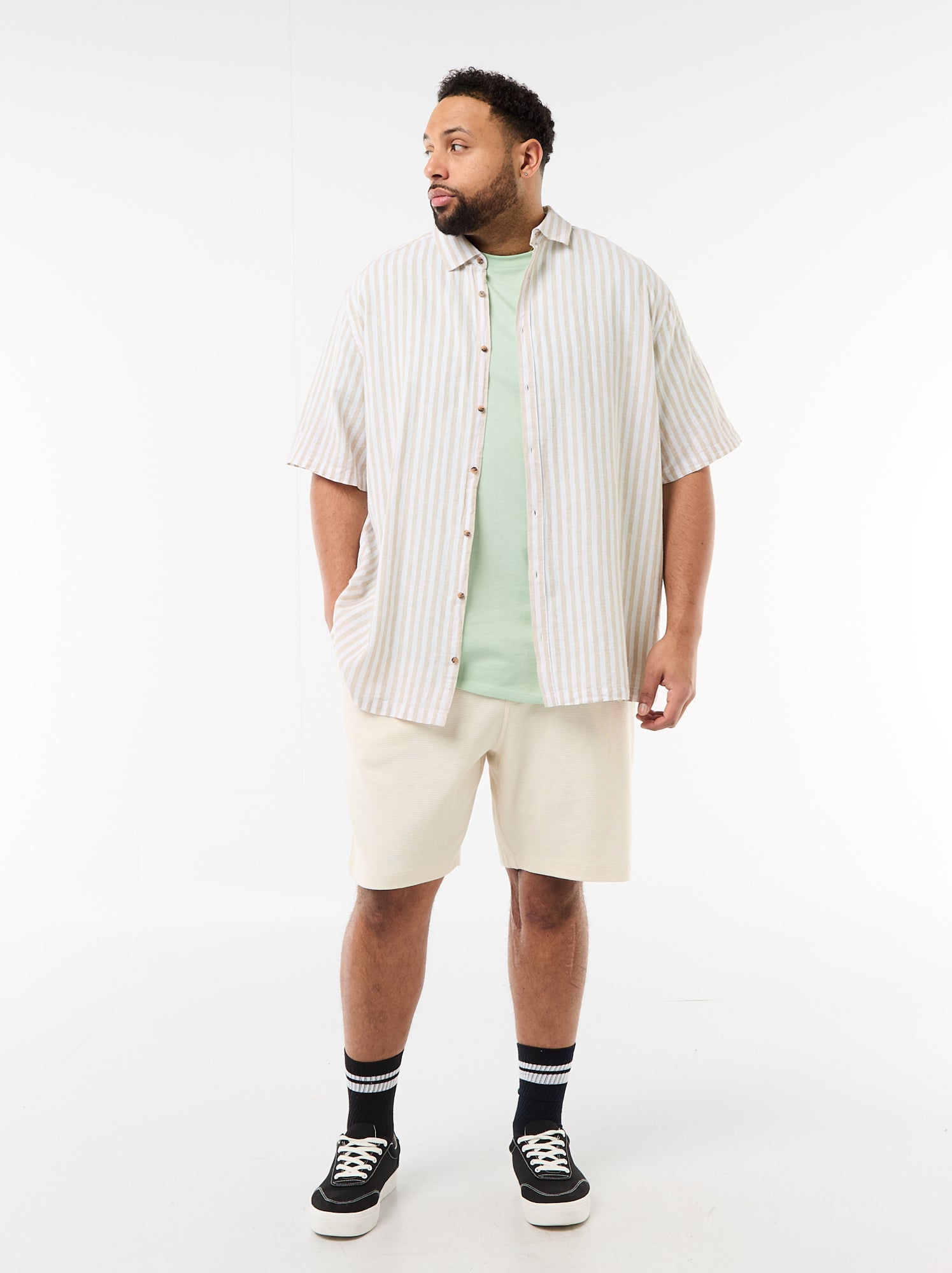 T-shirt uni en maille jersey - Vert