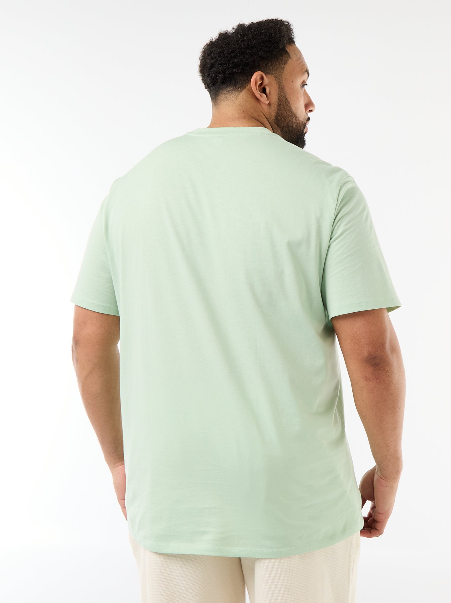 T-shirt uni en maille jersey - Vert