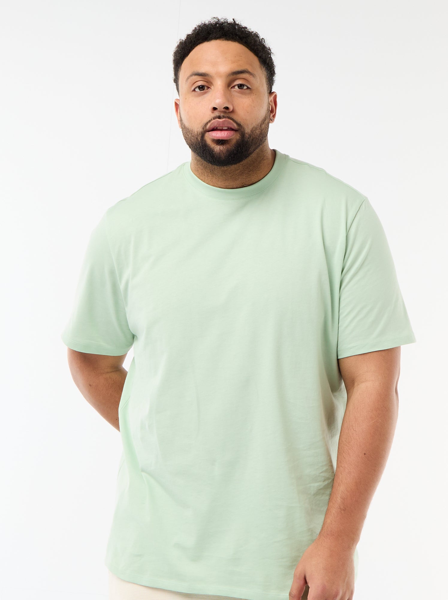 T-shirt uni en maille jersey - Vert
