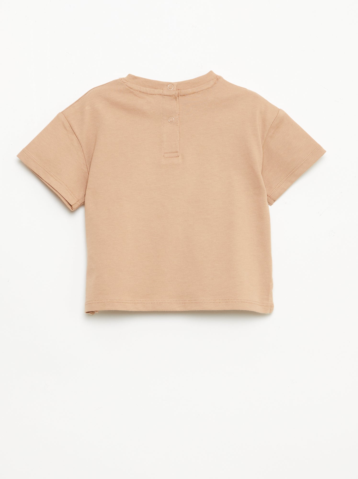 T-shirt uni sans manches - Beige