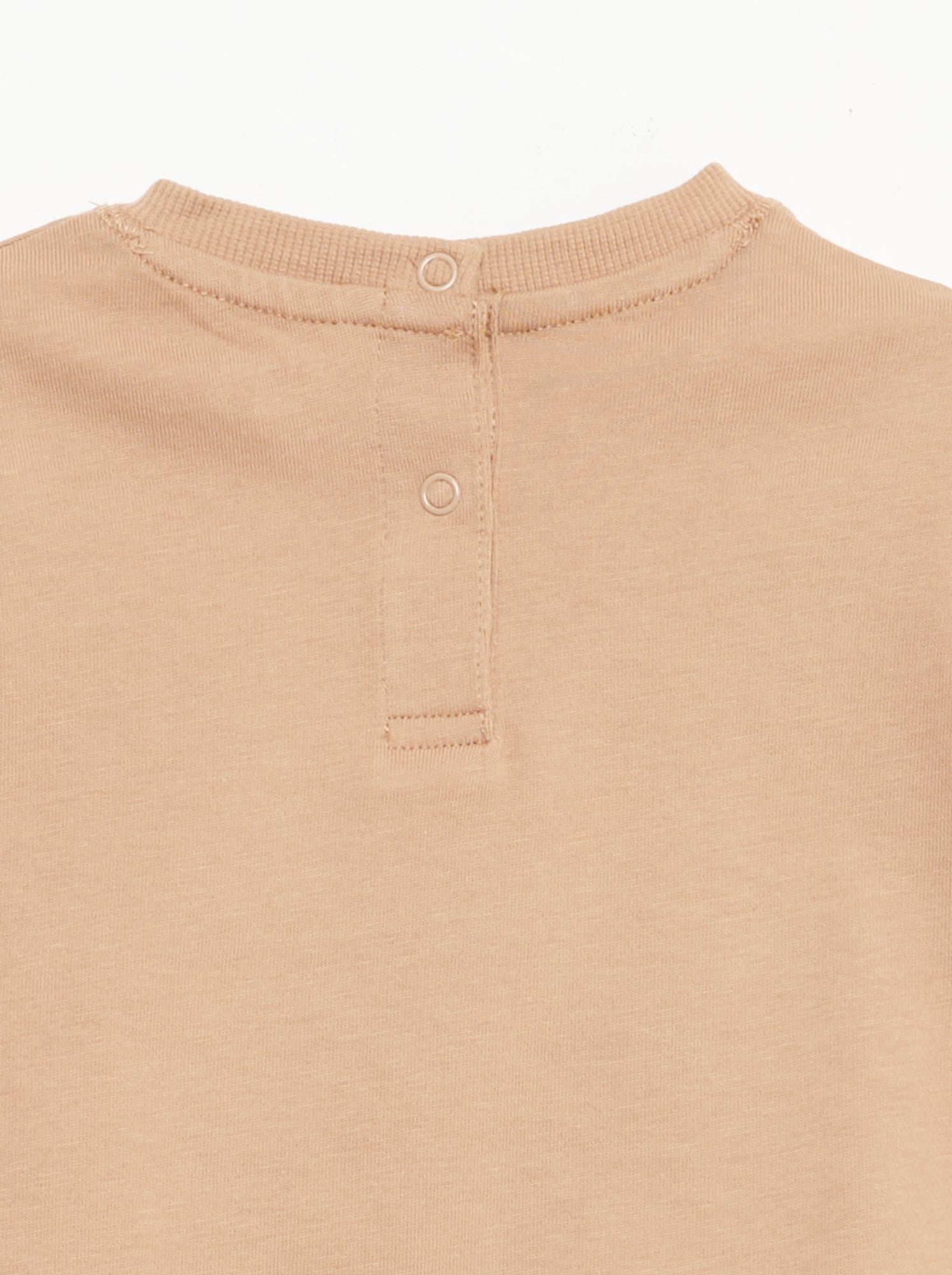 T-shirt uni sans manches - Beige