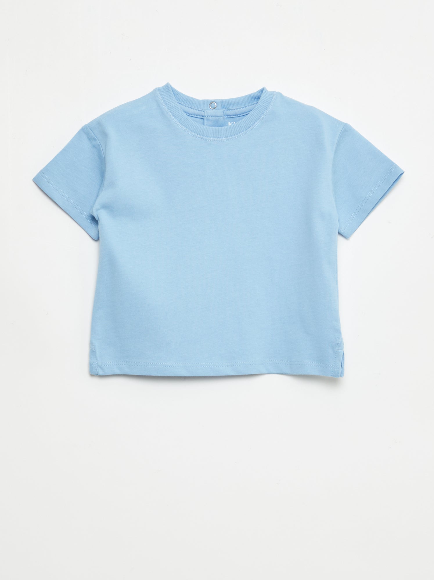 T-shirt uni sans manches - Bleu