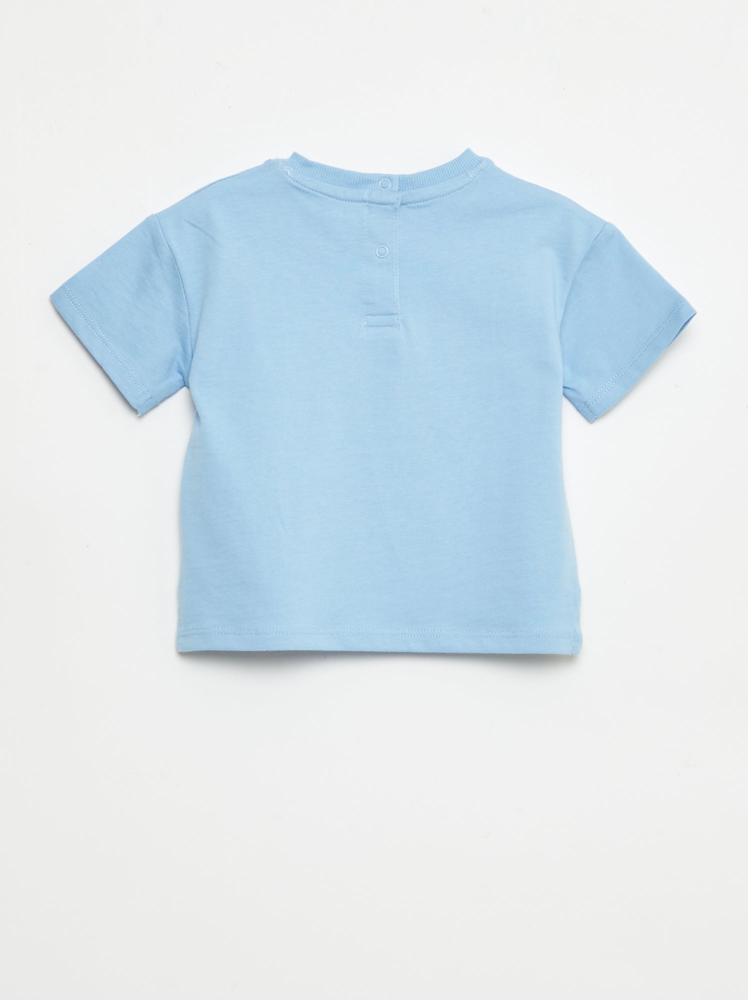T-shirt uni sans manches - Bleu