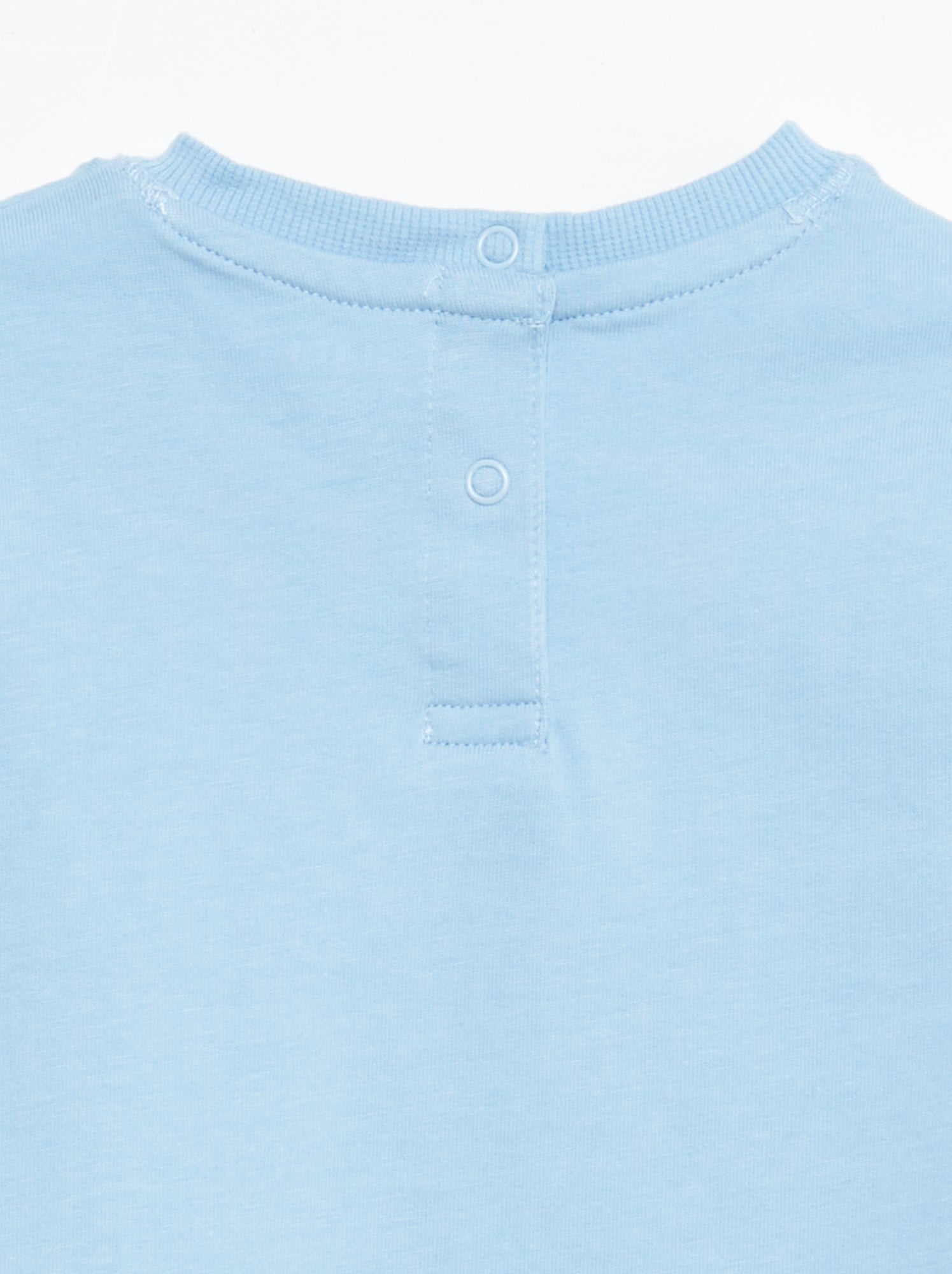 T-shirt uni sans manches - Bleu