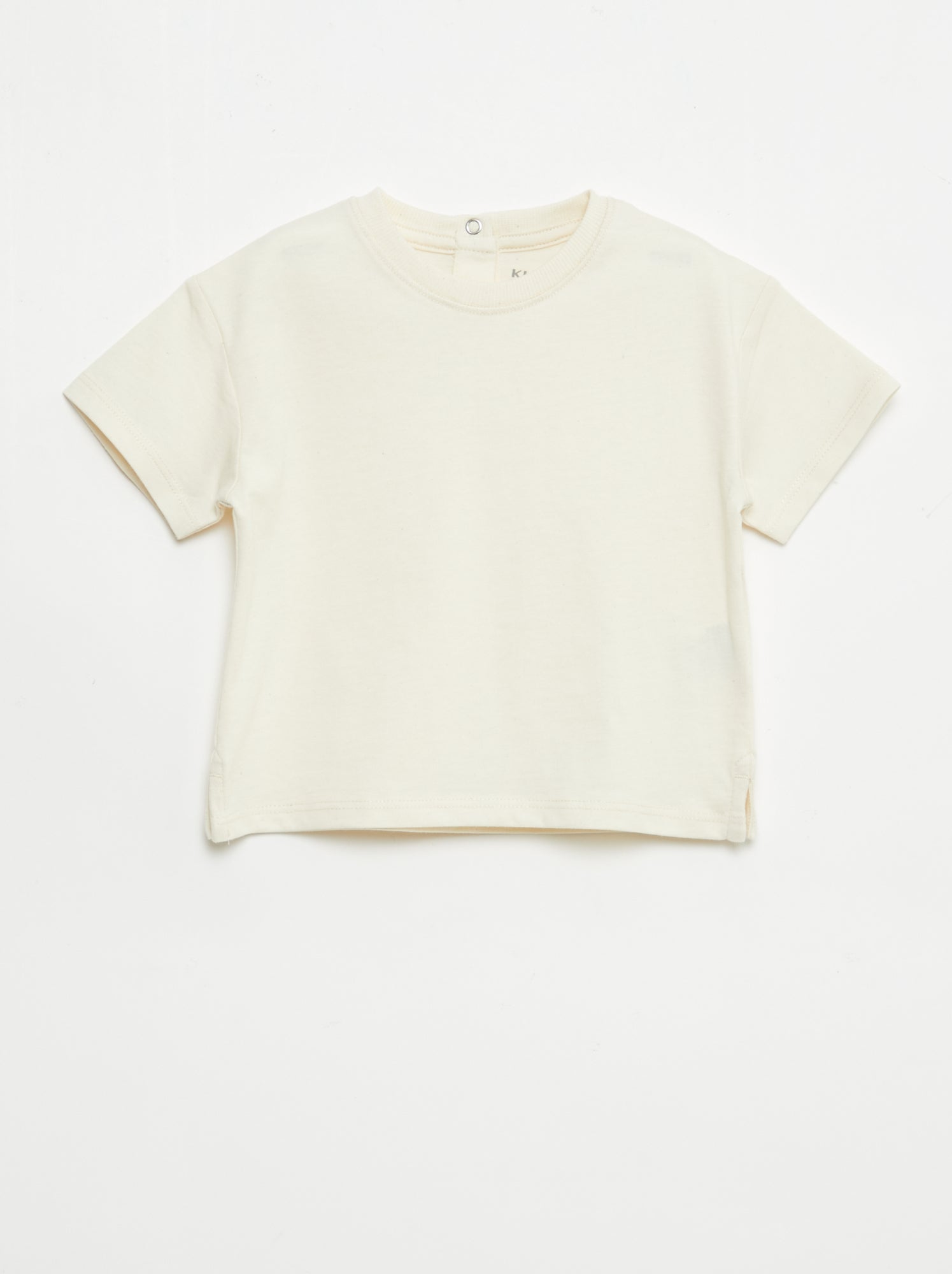 T-shirt uni sans manches - Ecru