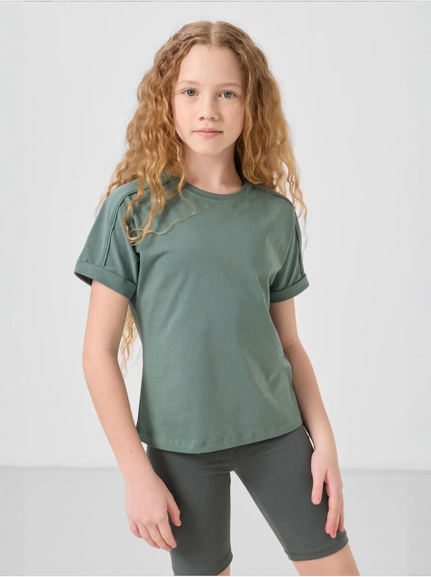 T-shirt unisexe junior en coton et élasthanne tommy - Vert