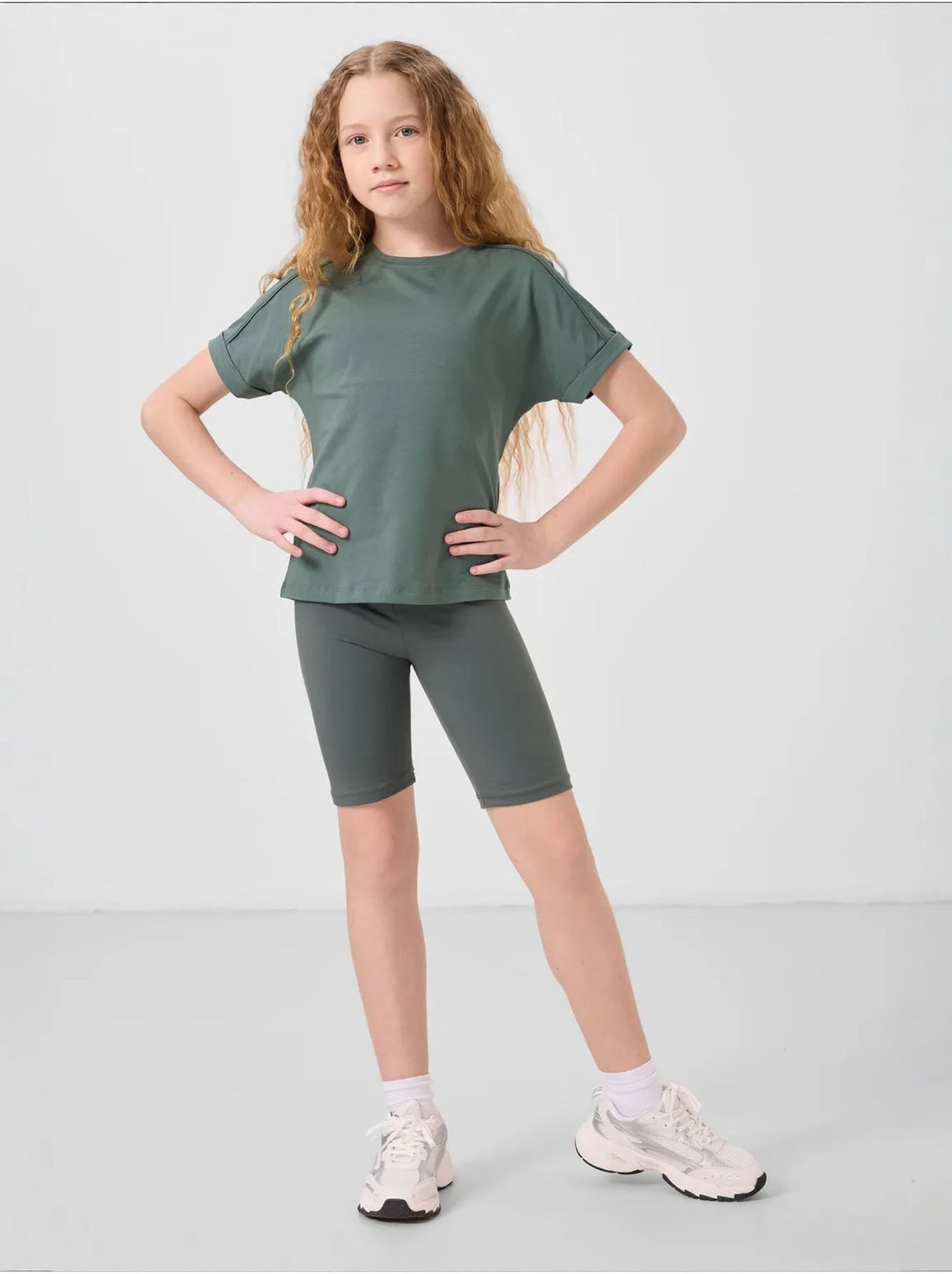 T-shirt unisexe junior en coton et élasthanne tommy - Vert