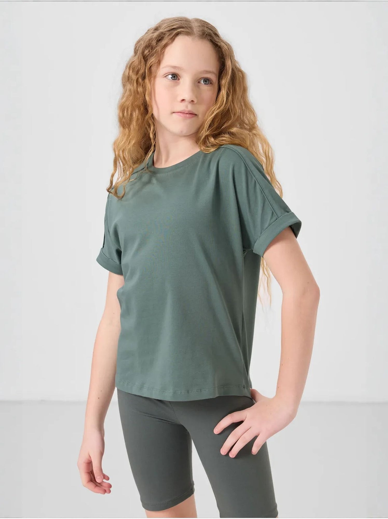 T-shirt unisexe junior en coton et élasthanne tommy - Vert