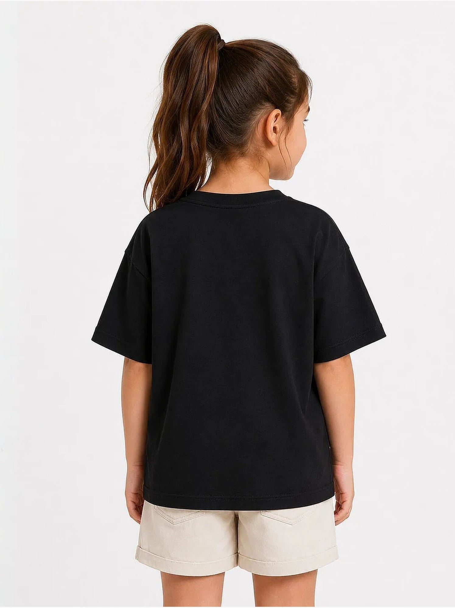 T-shirt unisexe junior en mélange de coton tommy - Noir