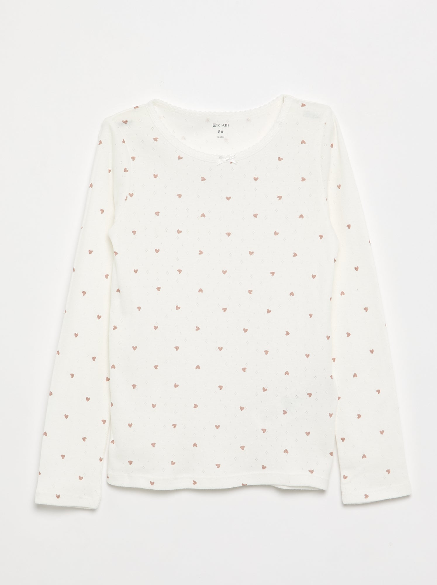 T-shirts en maille pointelle - Lot de 2 - Beige