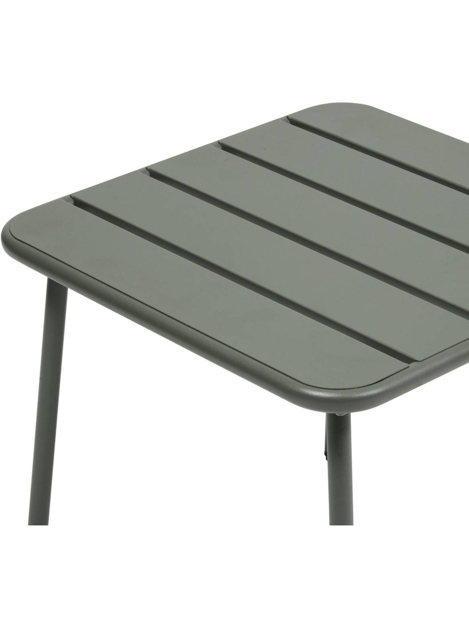 Table basse de jardin carrée en acier pieds ajustables phuket - Vert clair