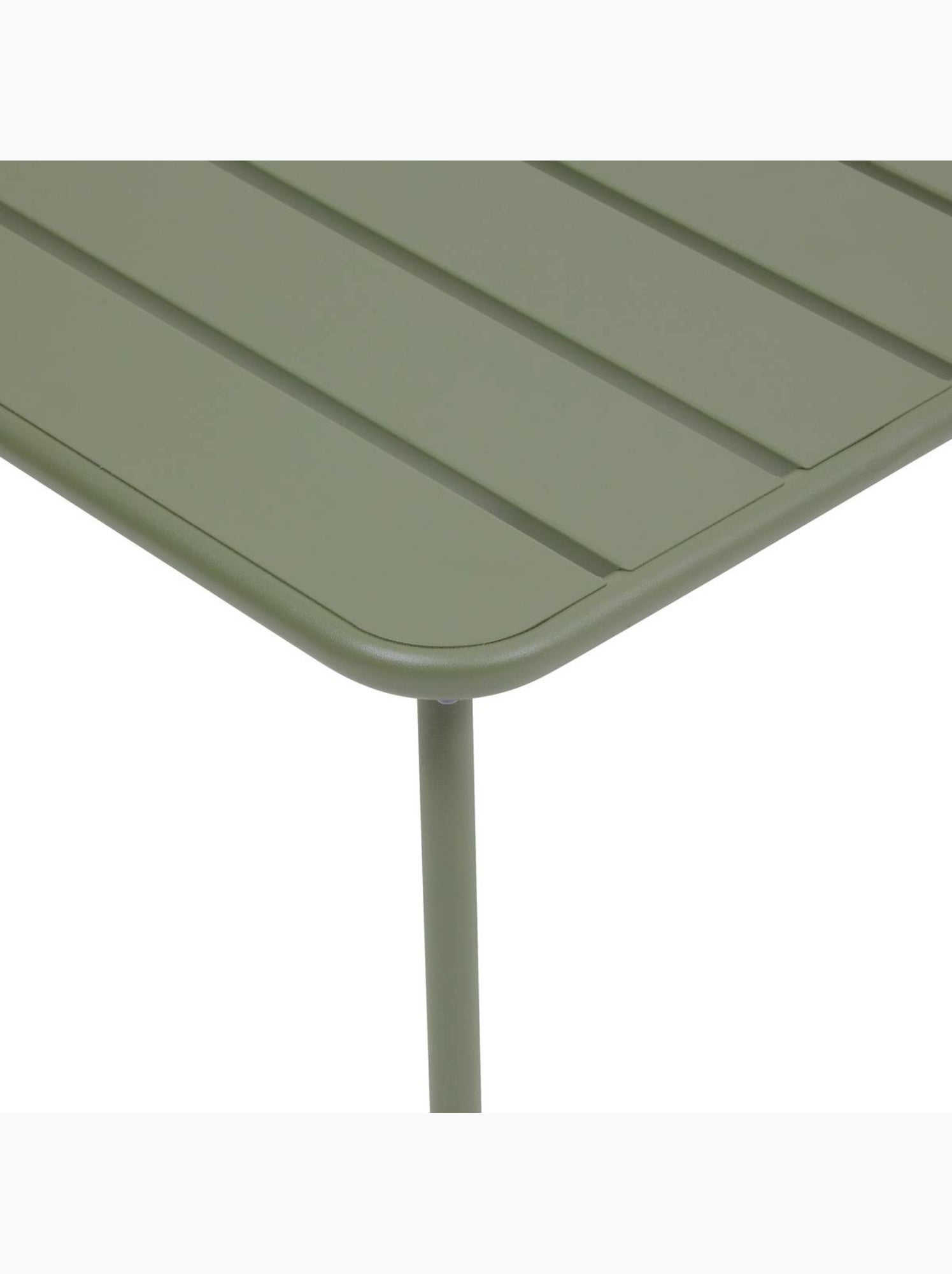 Table basse de jardin carrée en acier pieds ajustables phuket - Vert clair