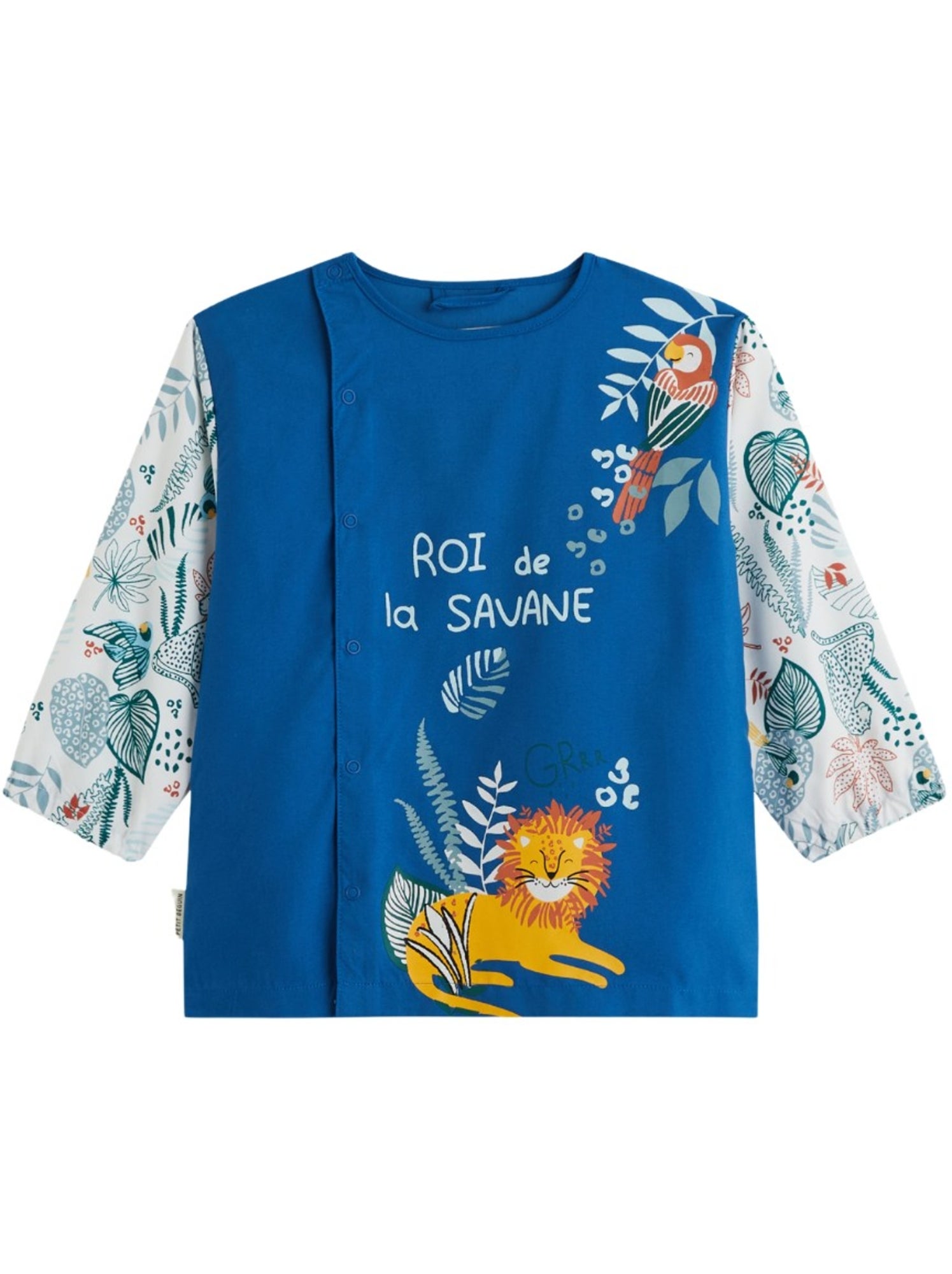 Tablier enfant roi de la savane - Bleu