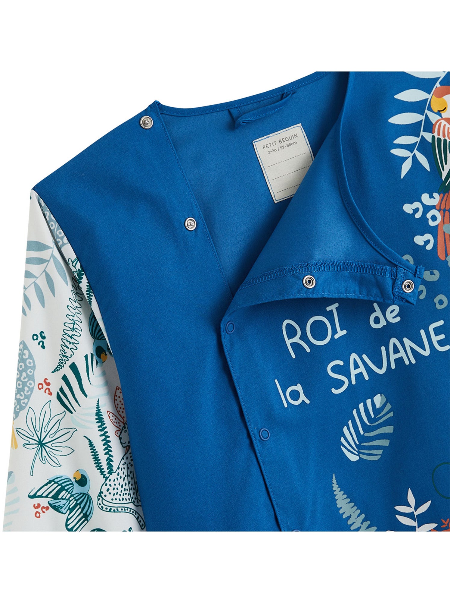 Tablier enfant roi de la savane - Bleu