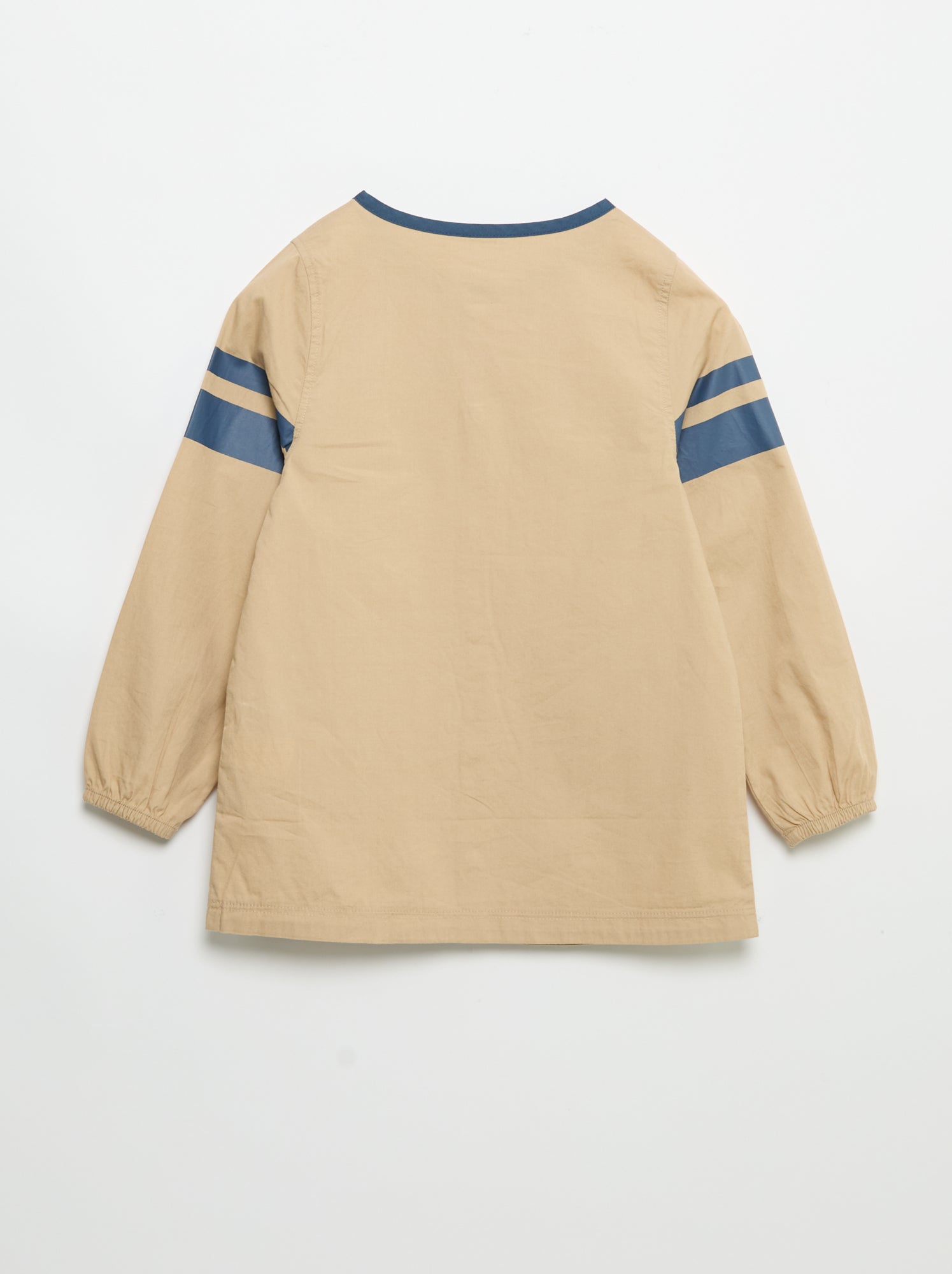 Tablier scolaire à manches longues - Beige
