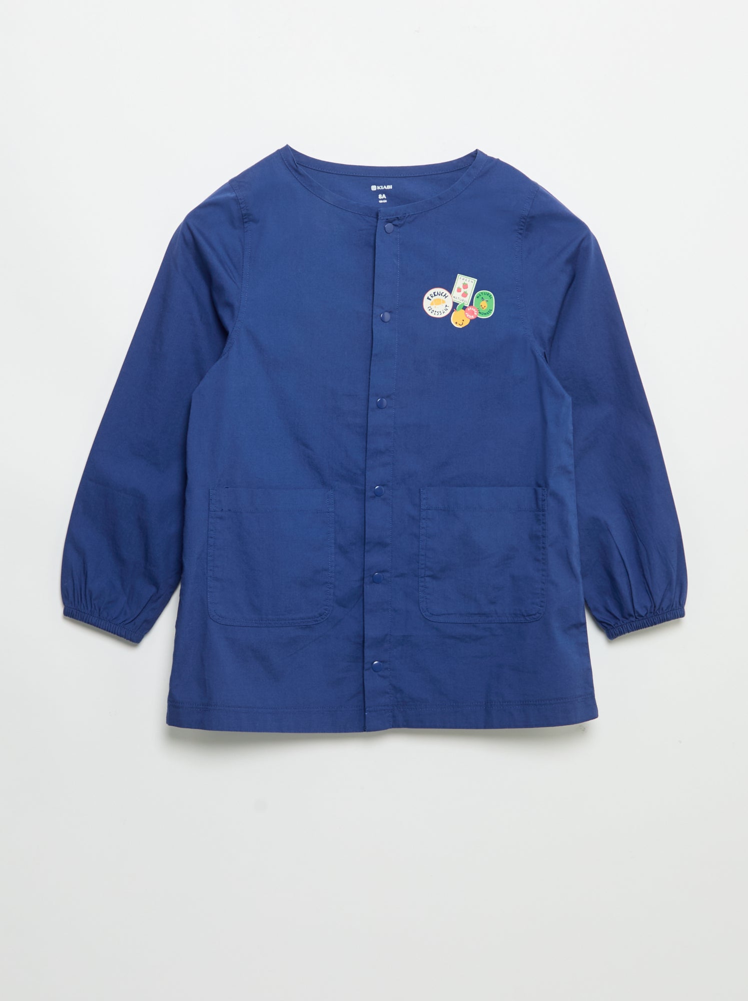 Tablier scolaire à manches longues - Bleu (FZO87_4)
