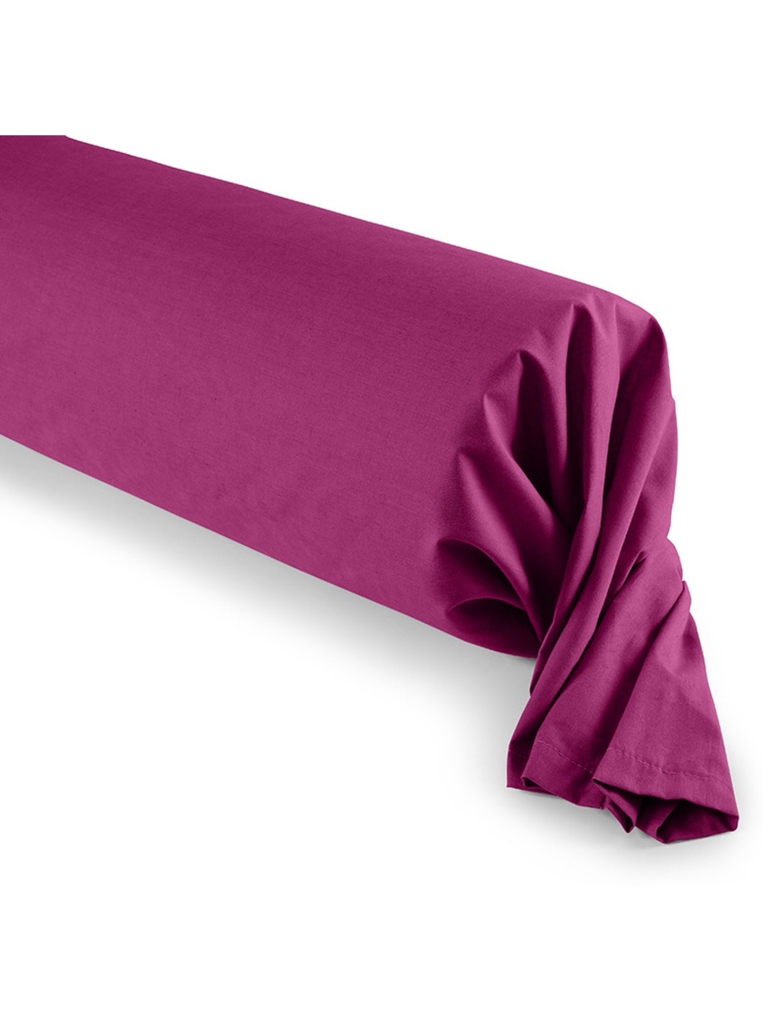 Taie de traversin - Coton Pur - 100 % Coton 57 Fils/cm² - Magenta