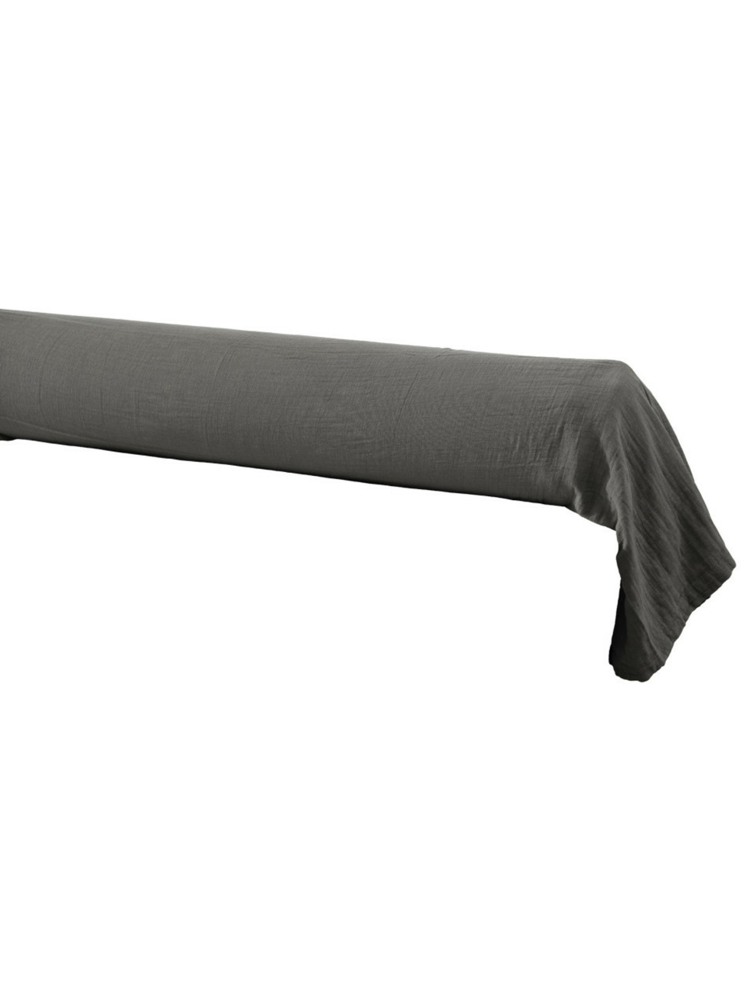 Taie de traversin - double gaze de coton unie - gaïa - Gris Granit