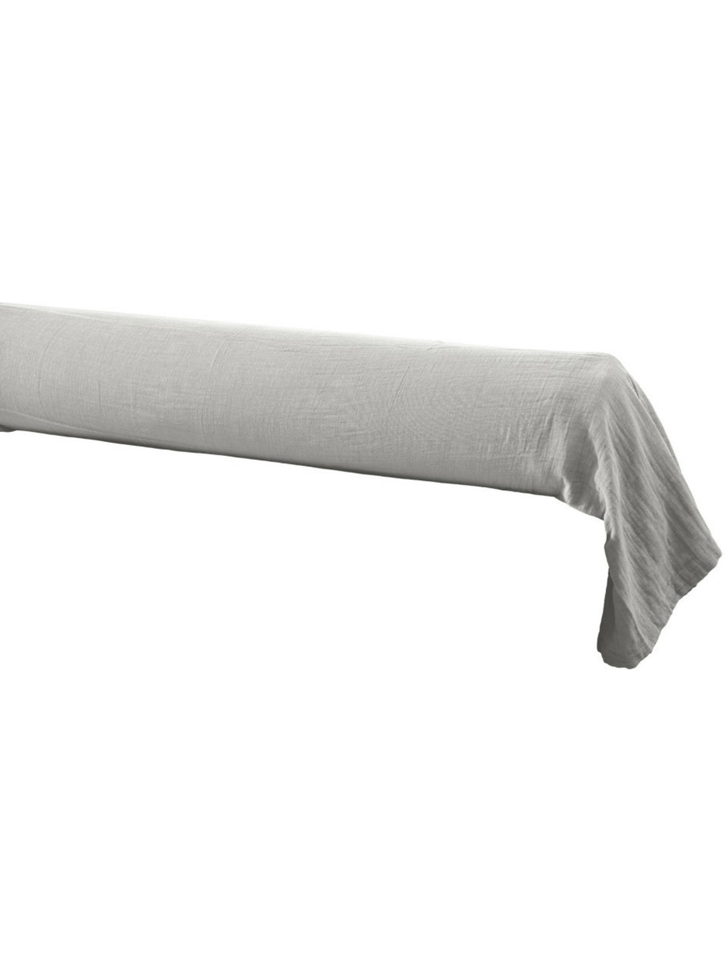 Taie de traversin - double gaze de coton unie - gaïa - Gris nuage