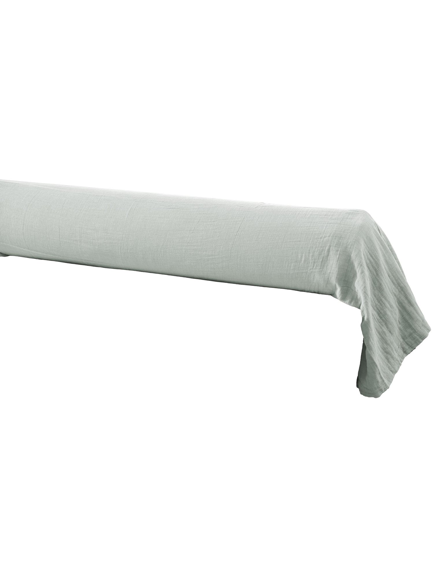Taie de traversin - double gaze de coton unie - gaïa - Vert eucalyptus
