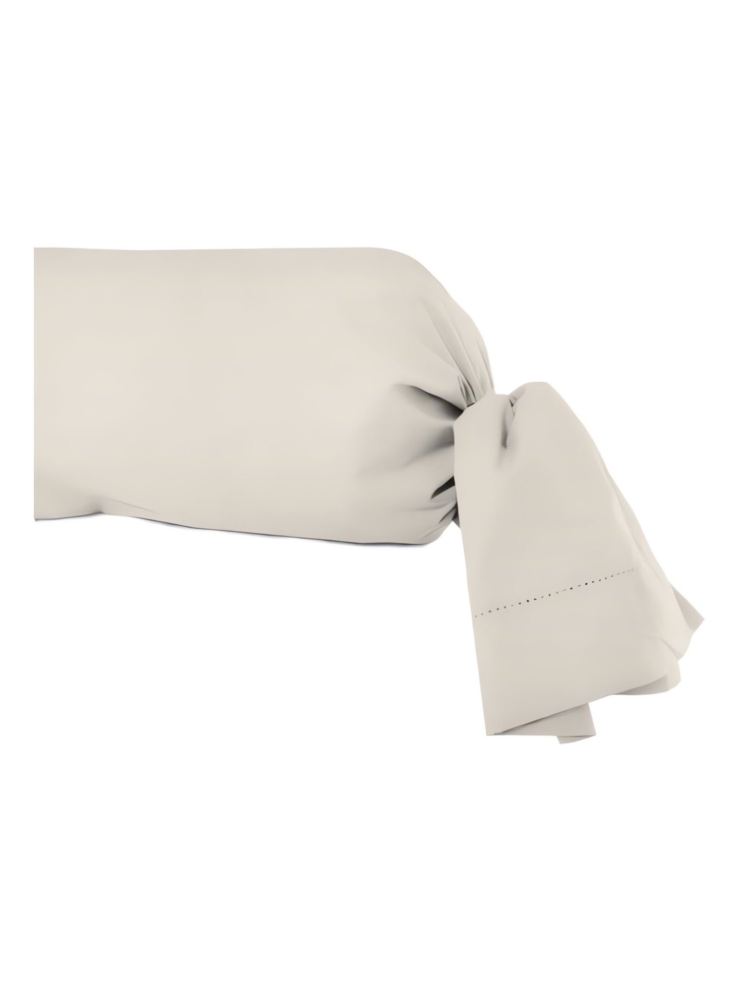 Taie de traversin en coton 45x185 cm percale, par soleil d'ocre - Ecru