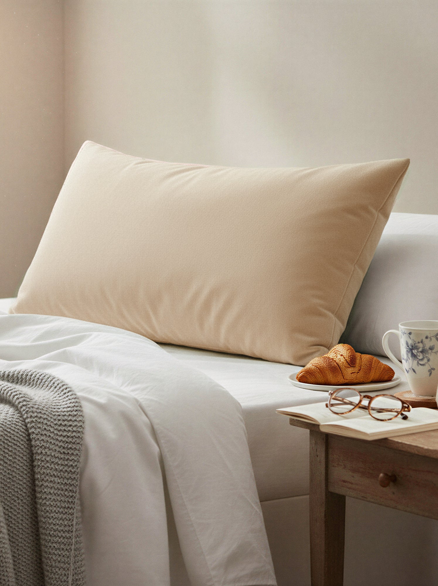 Taie d'oreiller 50 x 70 cm en coton - Beige
