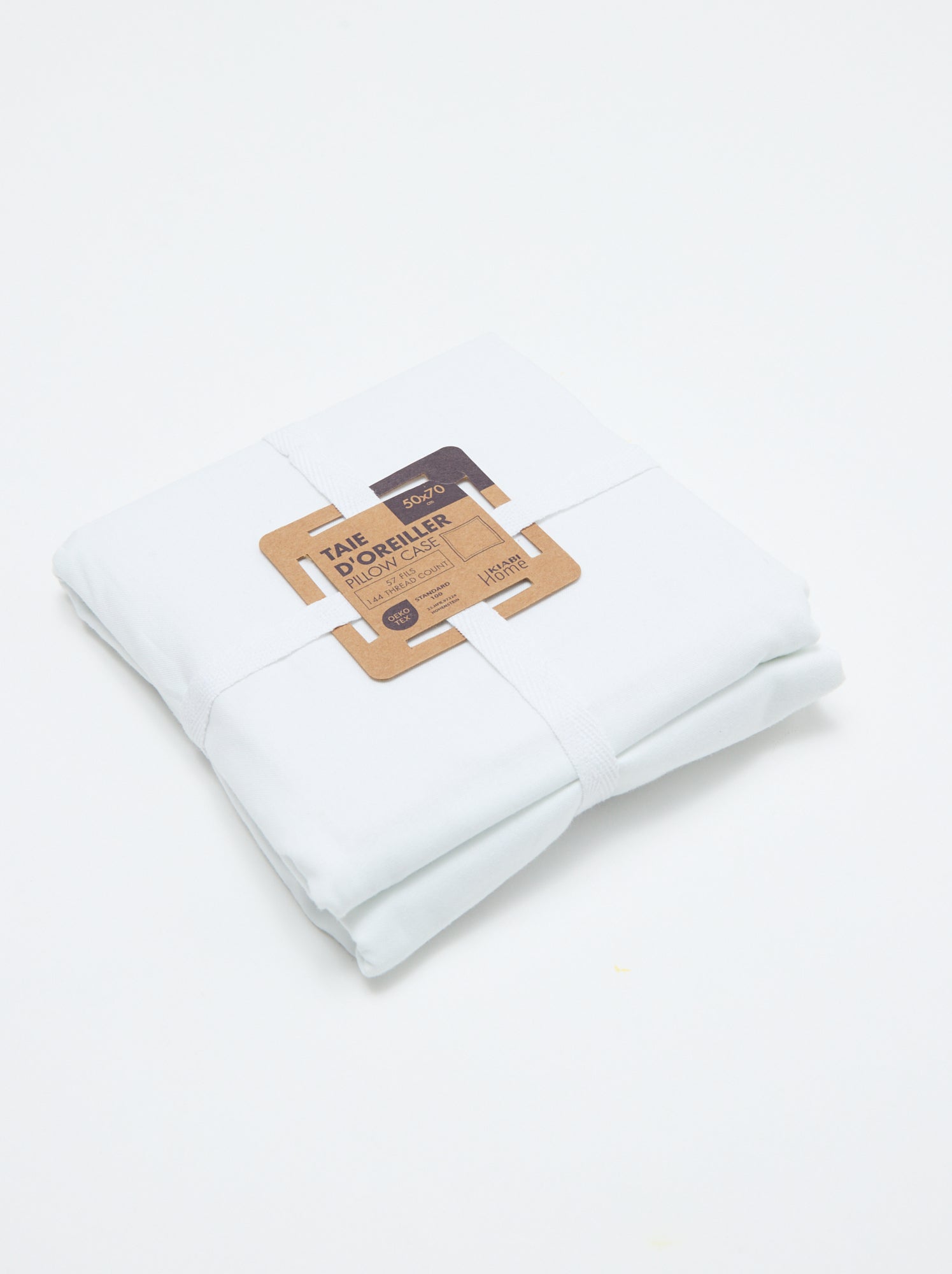 Taie d'oreiller 50 x 70 cm en coton - Blanc