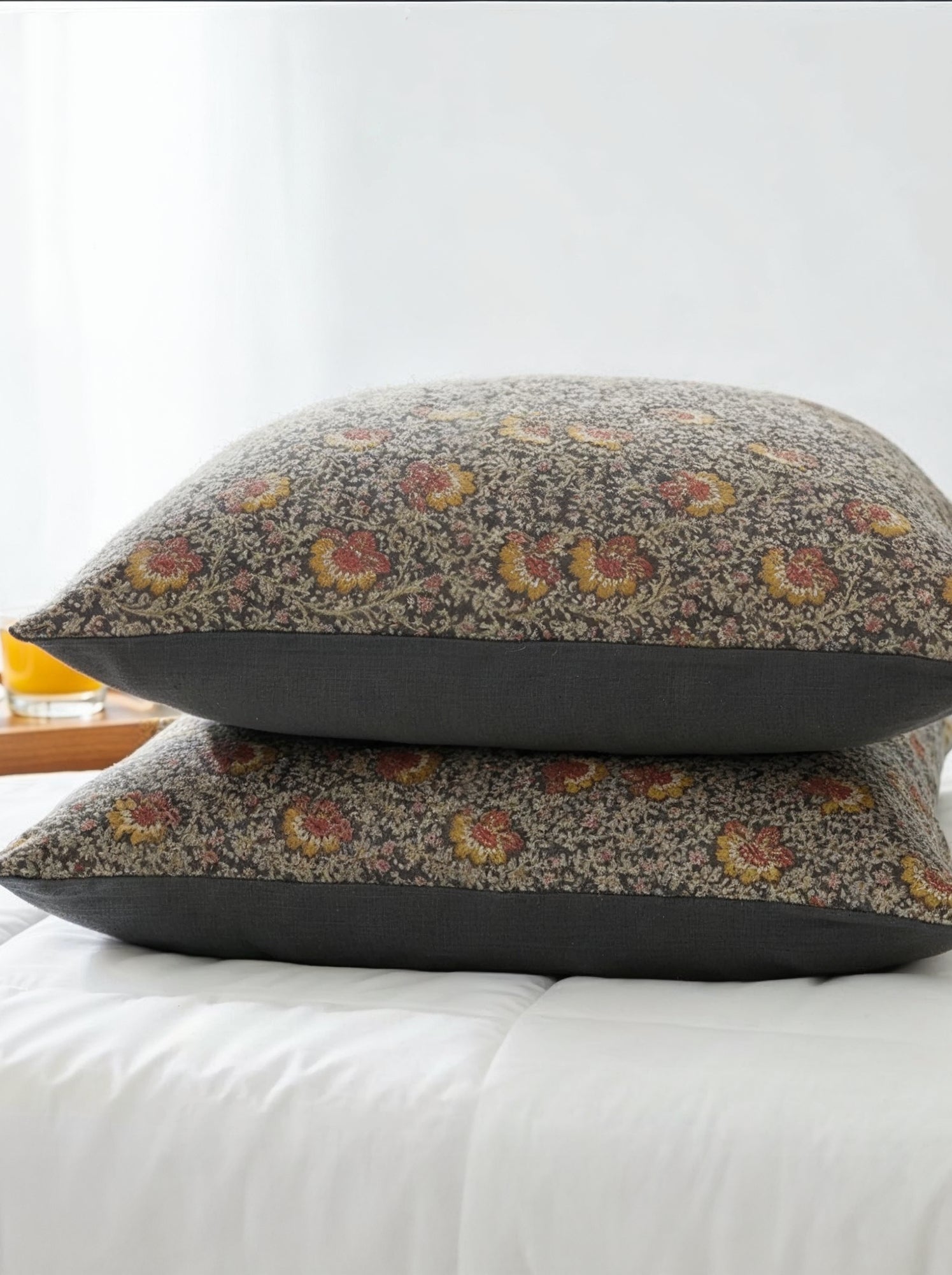 Taie d'oreiller 63 x 63 cm - Gris foncé/anthracite