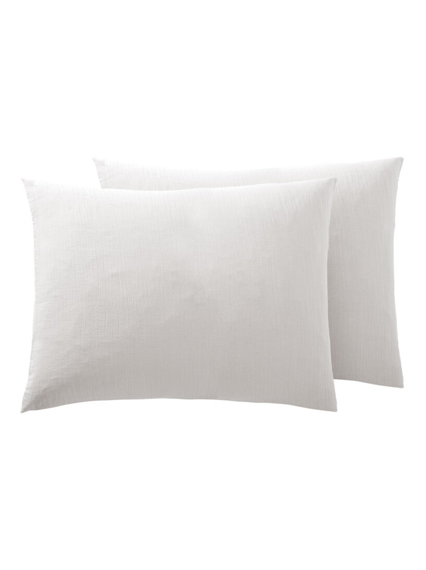 Taie d'oreiller - Coton Pur - 100% gaze de coton 125 gr/m² - Blanc
