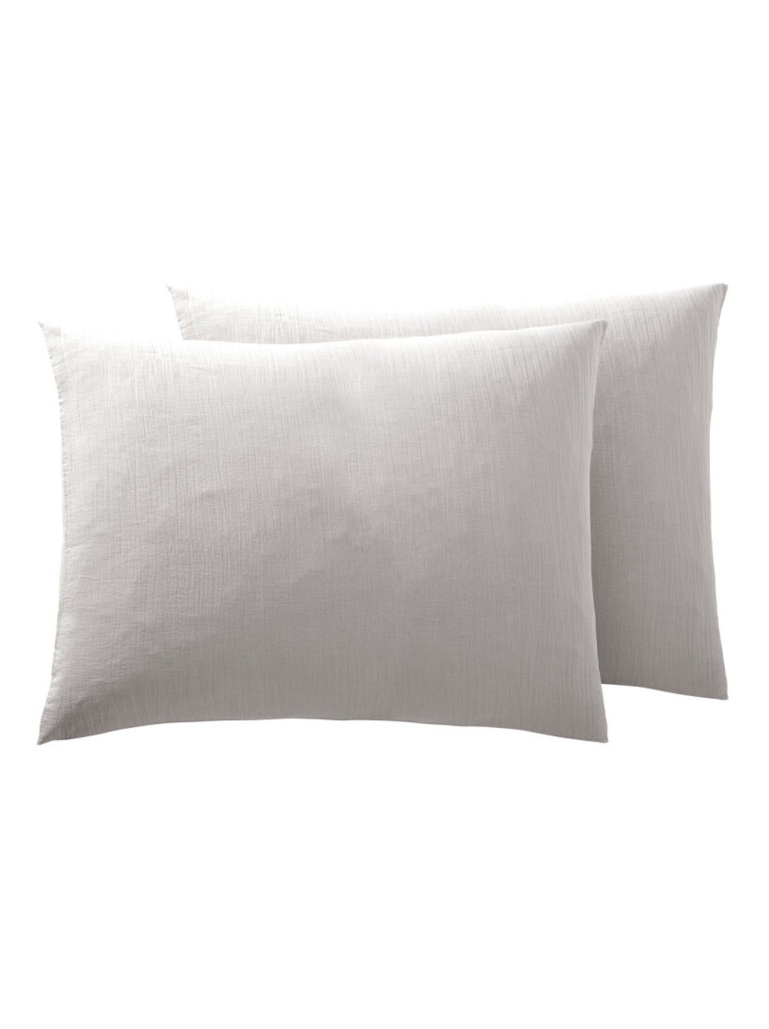 Taie d'oreiller - Coton Pur - 100% gaze de coton 125 gr/m² - Gris perle