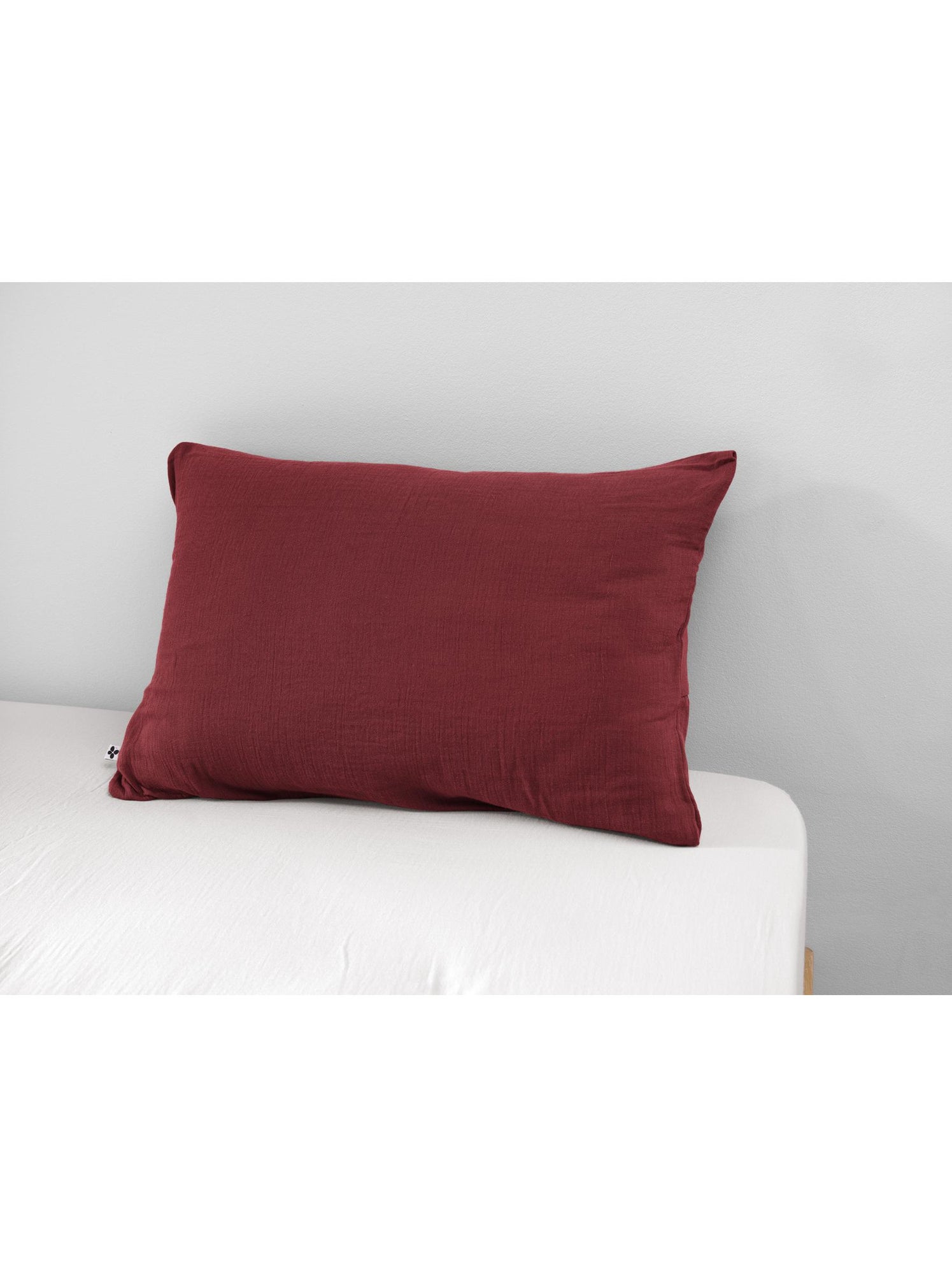 Taie d’oreiller – double gaze de coton – gaïa minuit - Bordeaux