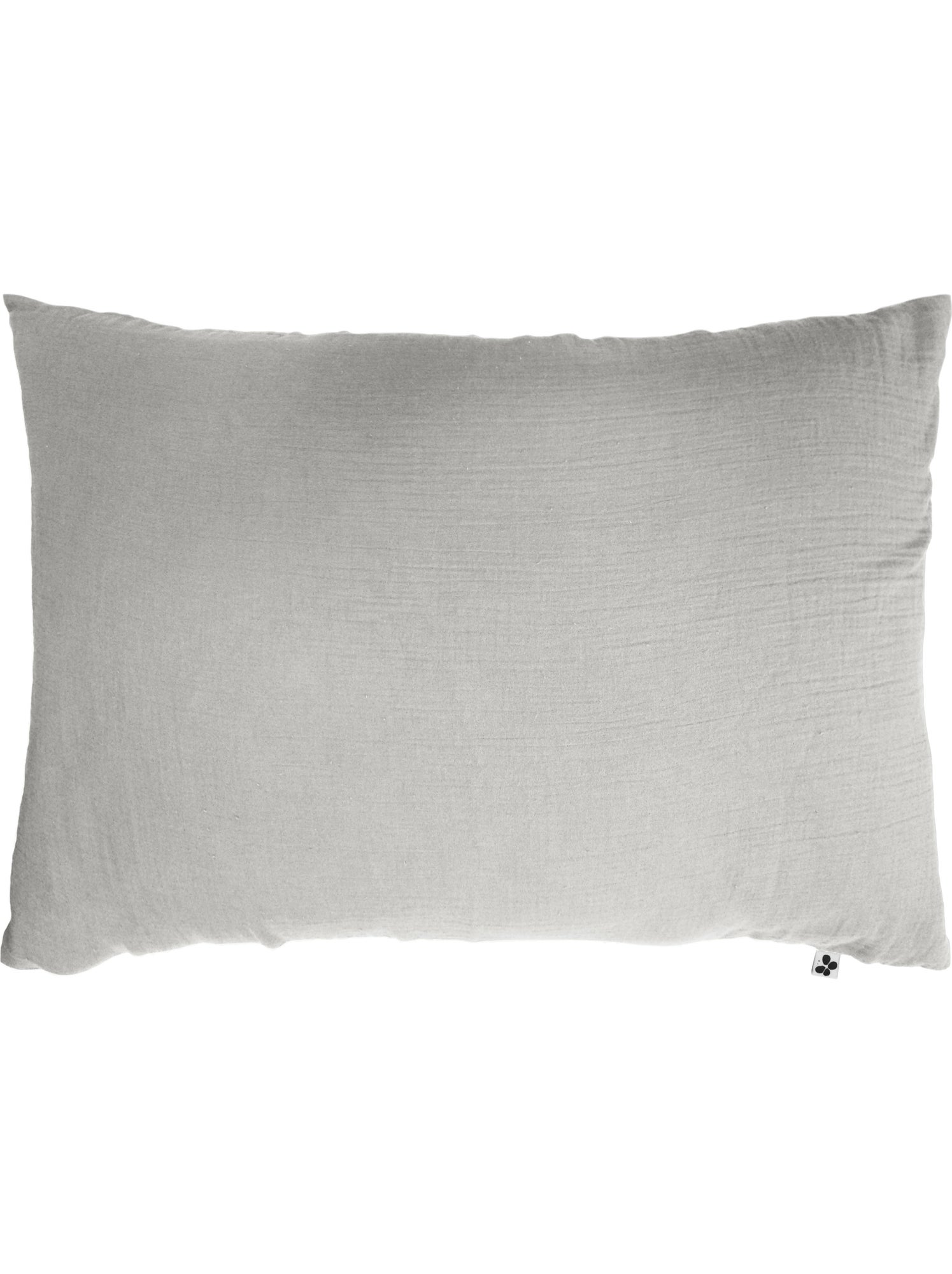 Taie d’oreiller – double gaze de coton – gaïa minuit - Gris nuage