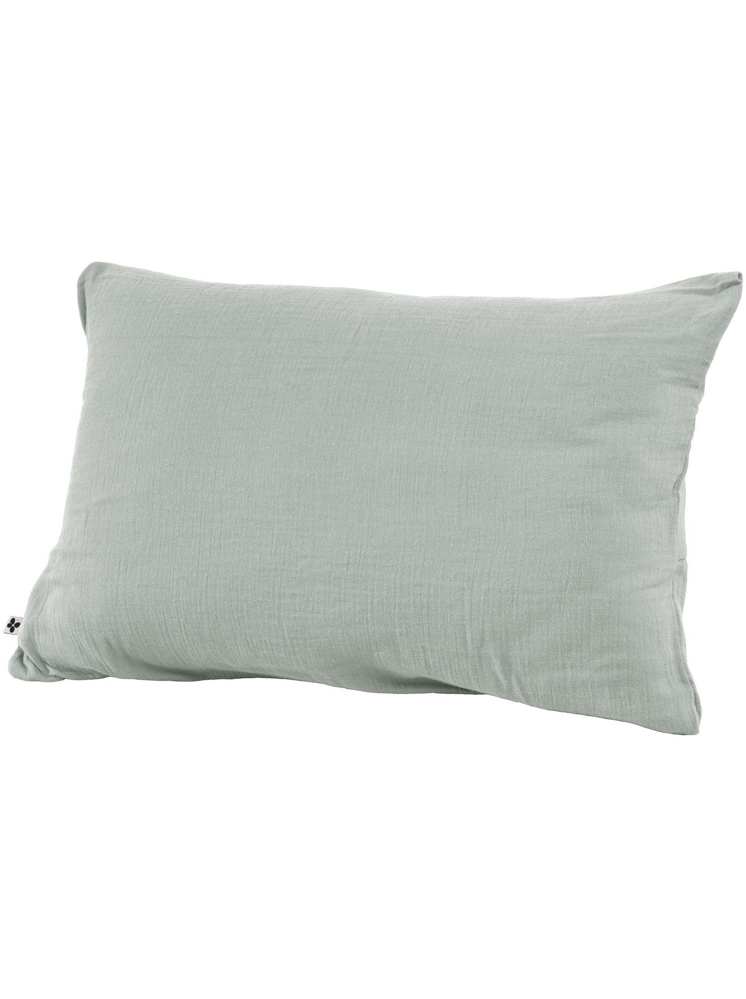 Taie d’oreiller – double gaze de coton – gaïa minuit - Vert eucalyptus