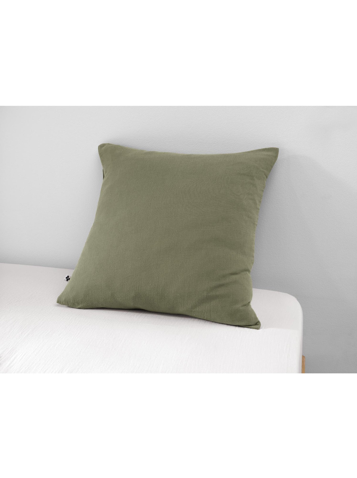 Taie d’oreiller – double gaze de coton – gaïa minuit - Vert romarin