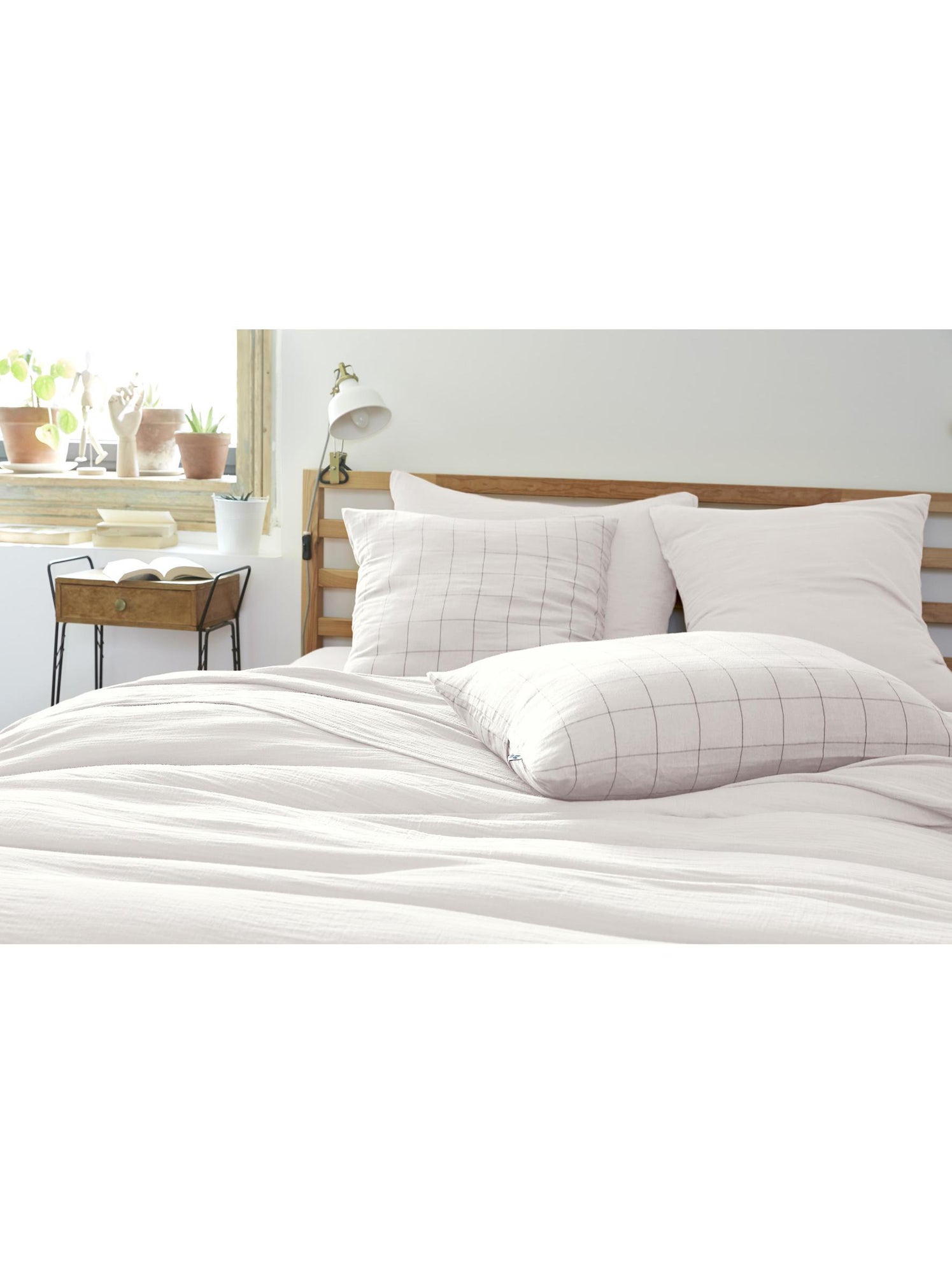 Taie d’oreiller – gaze de coton tissée – gaïa match - Blanc