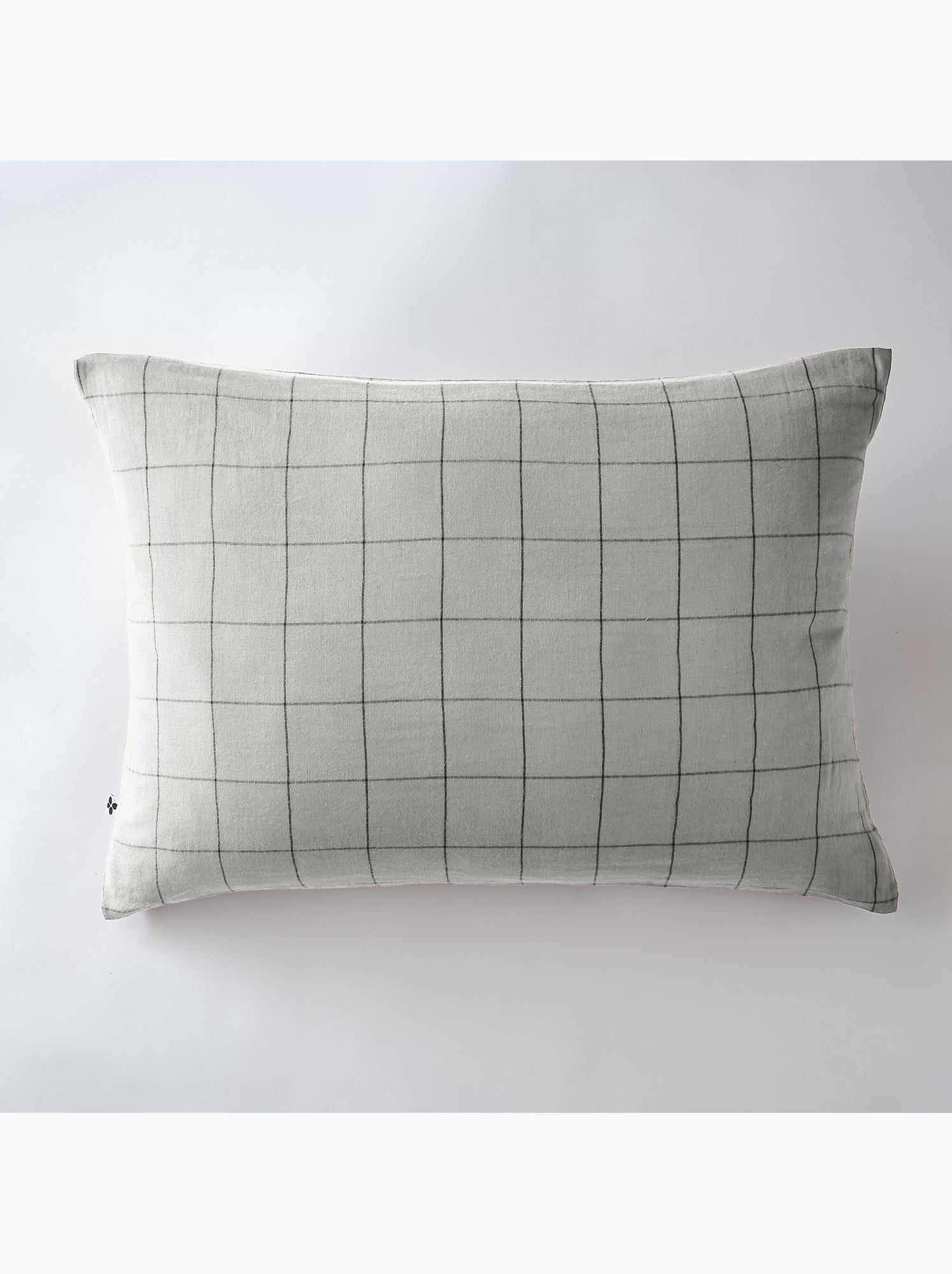 Taie d’oreiller – gaze de coton tissée – gaïa match - Gris nuage