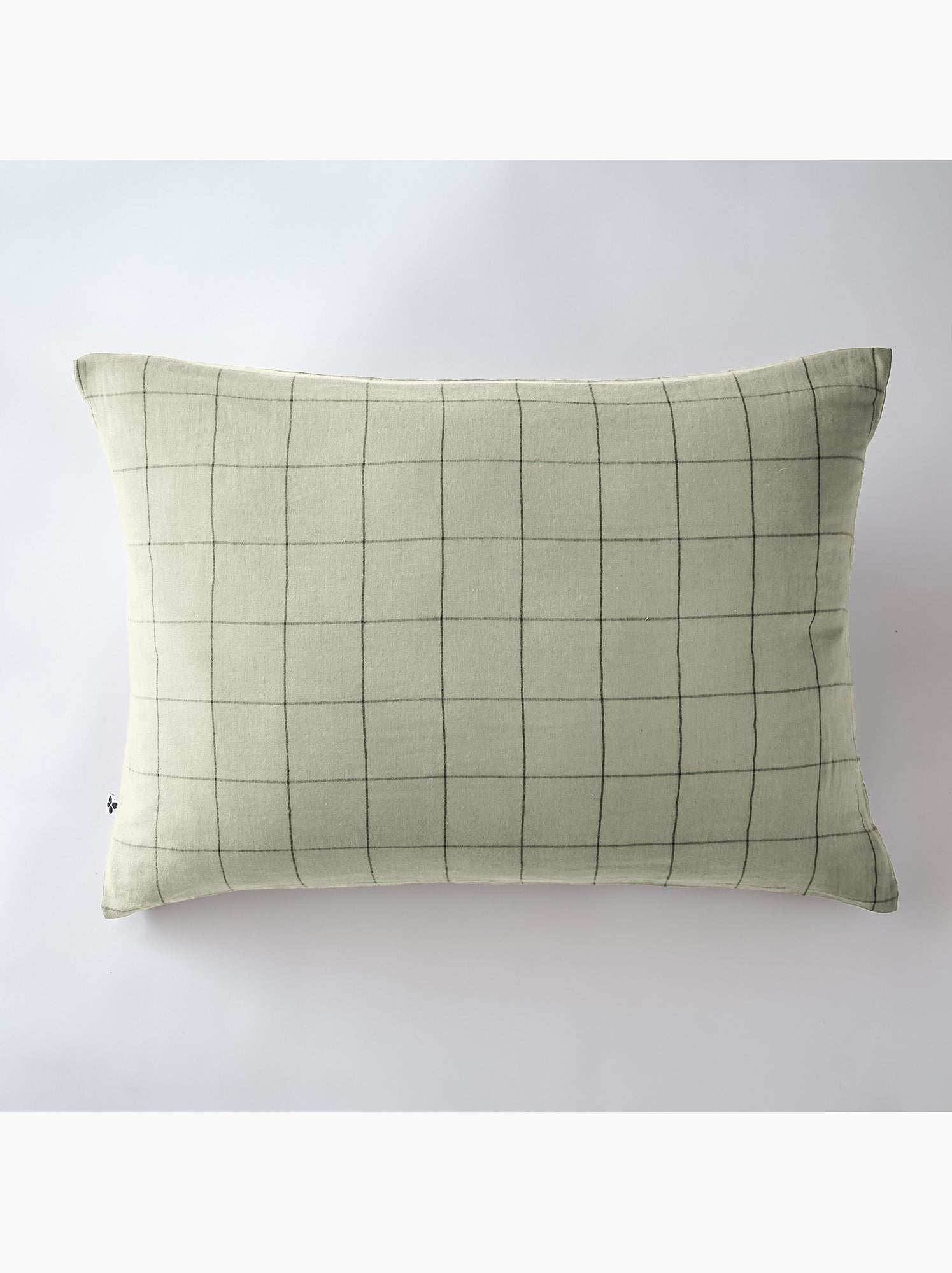 Taie d’oreiller – gaze de coton tissée – gaïa match - Vert d'eau