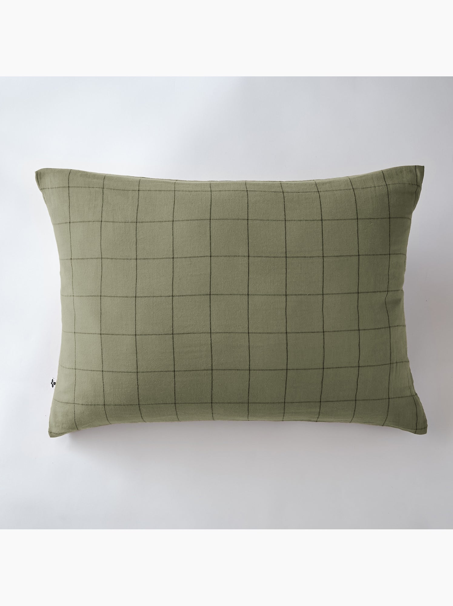 Taie d’oreiller – gaze de coton tissée – gaïa match - Vert romarin