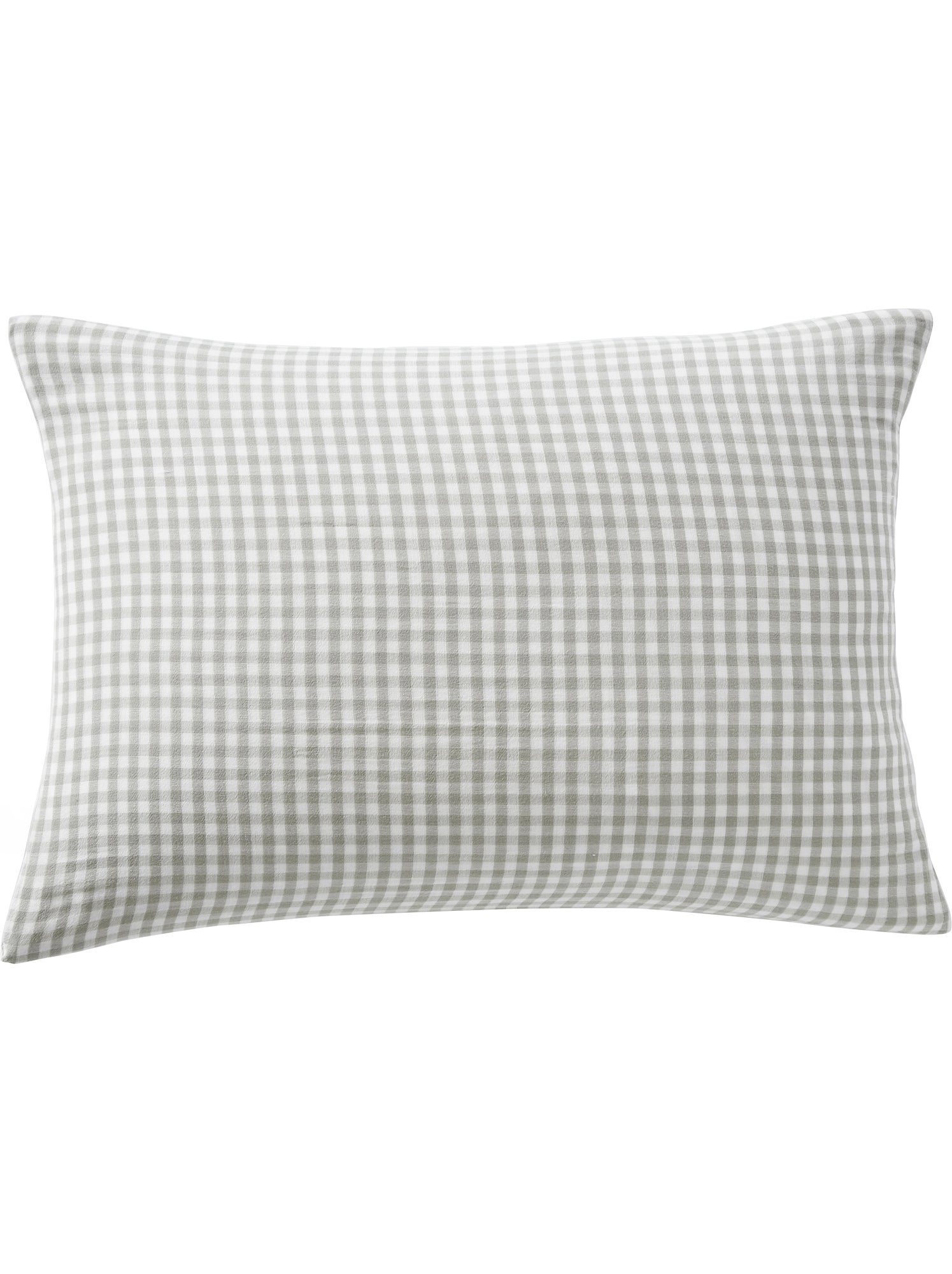 Taie d’oreiller – gaze de coton tissée teinte vickie pampa - Vert eucalyptus