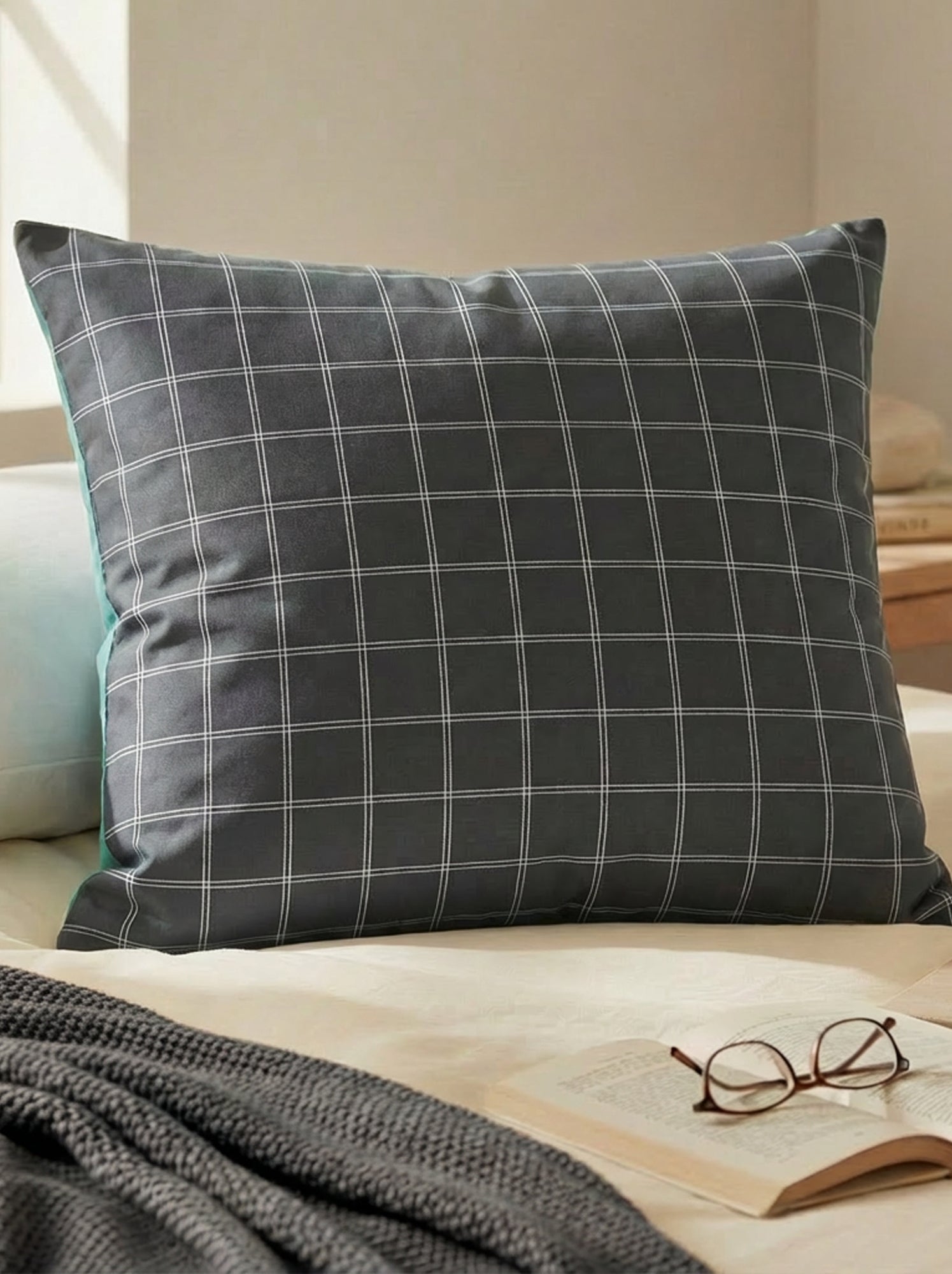 Taie d'oreiller imprimé 60 x 60 cm - Kiabi Home - Gris