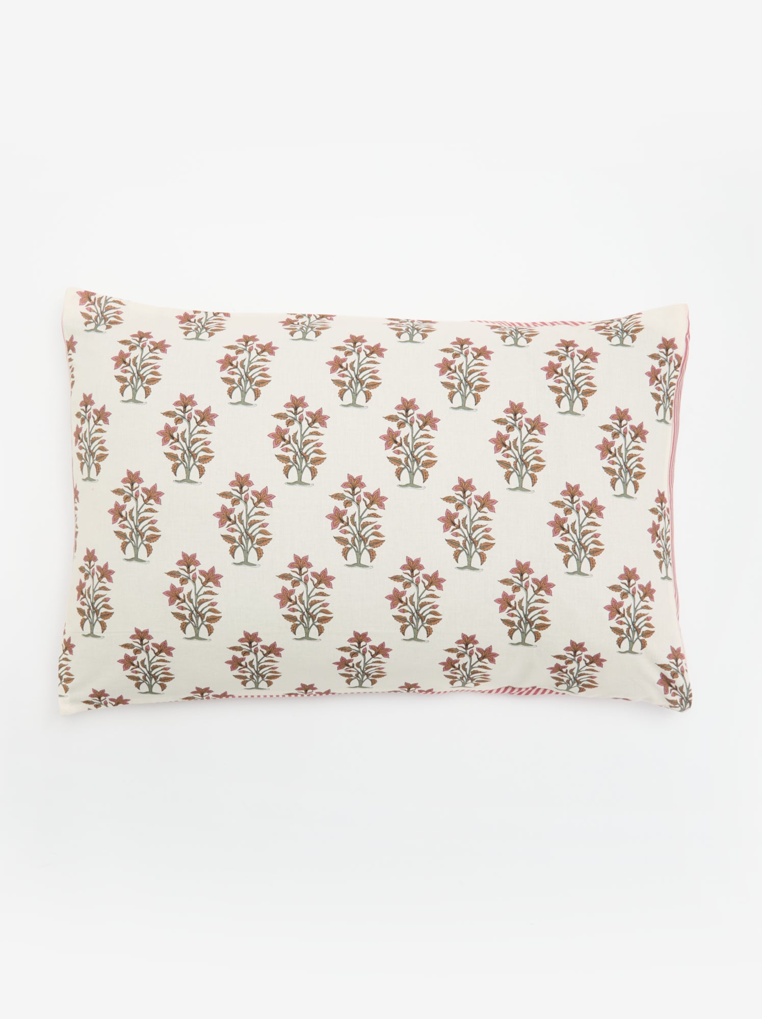 Taie d'oreiller imprimée 50x70 cm en coton - Rose