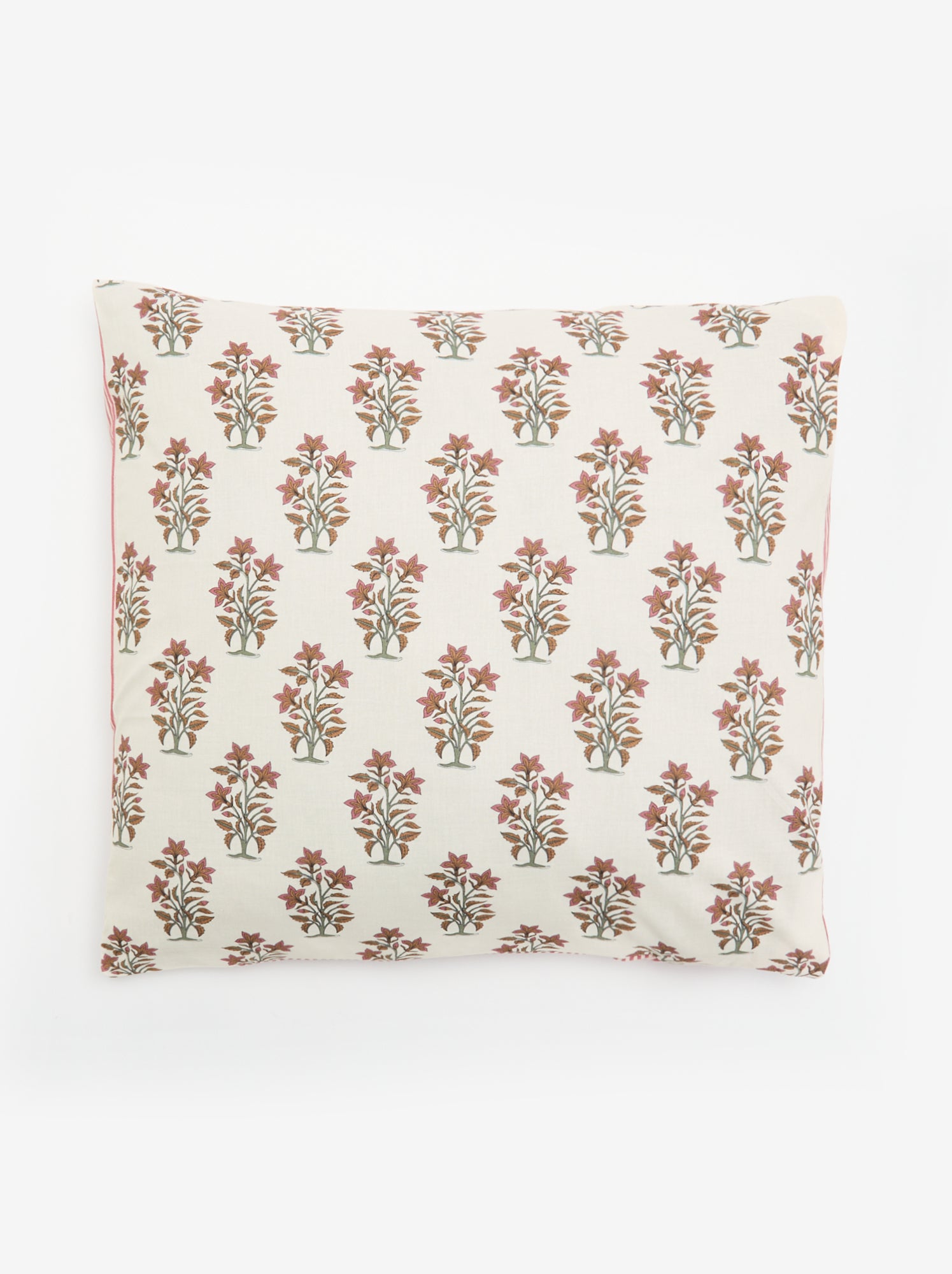 Taie d'oreiller imprimée 63x63 cm en coton - Rose