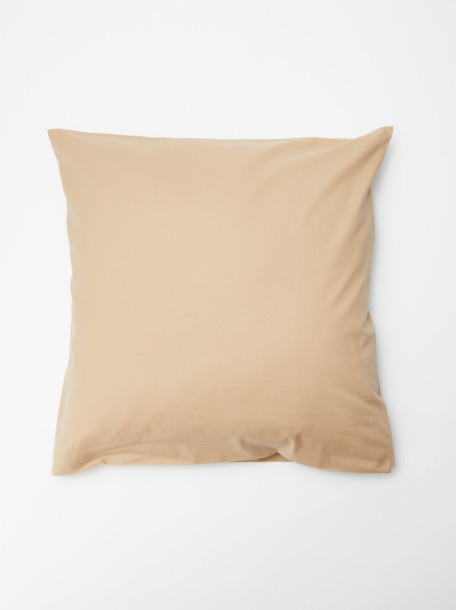 Taie d'oreiller unie 63 x 63 cm en coton - Beige