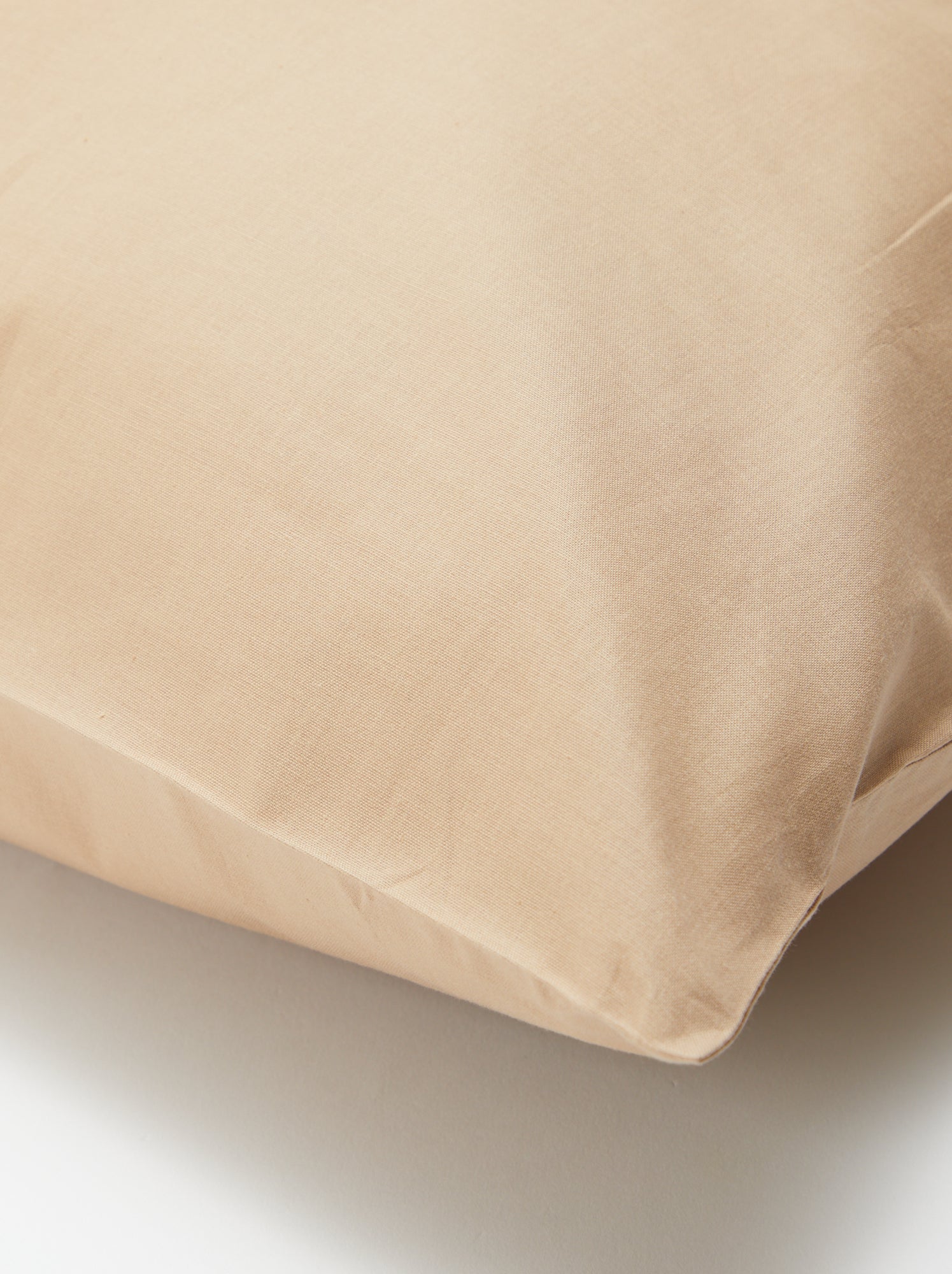 Taie d'oreiller unie 63 x 63 cm en coton - Beige