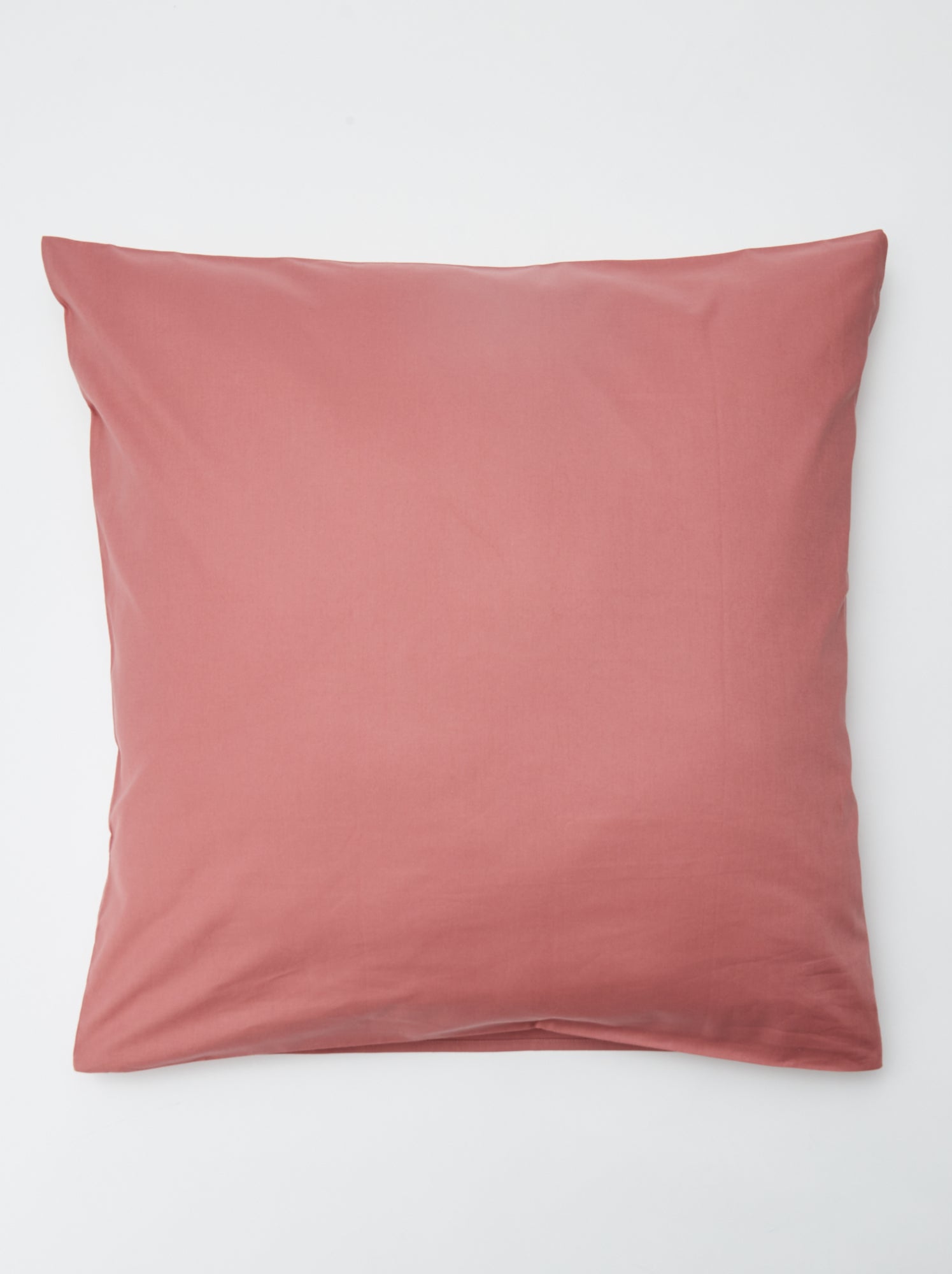 Taie d'oreiller unie 63 x 63 cm en coton - Rose