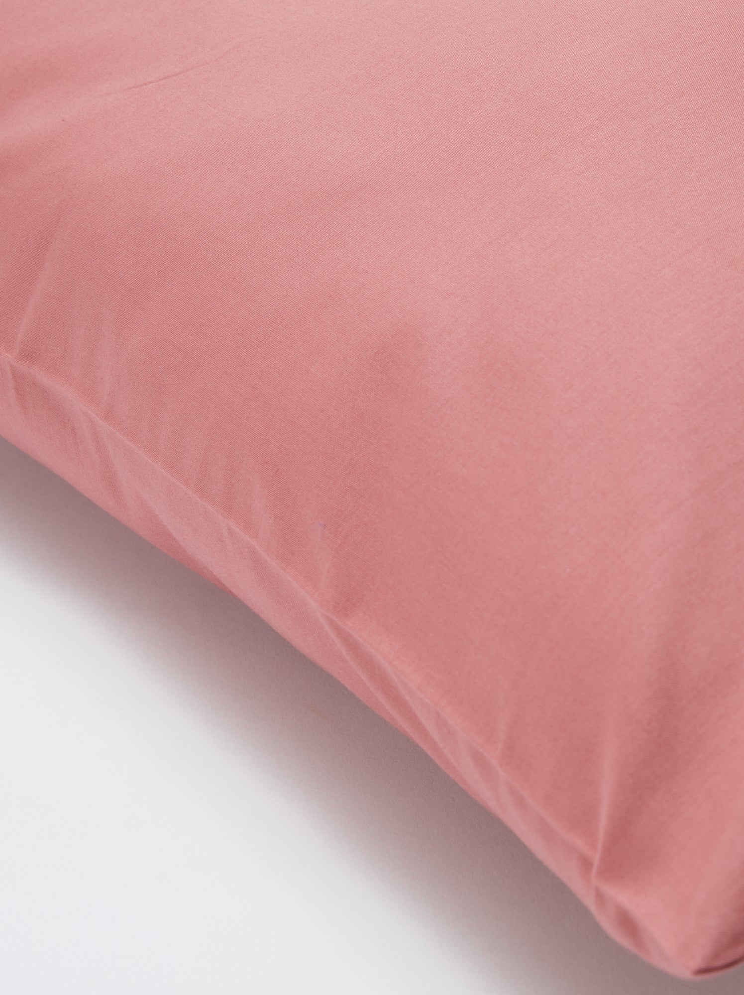 Taie d'oreiller unie 63 x 63 cm en coton - Rose