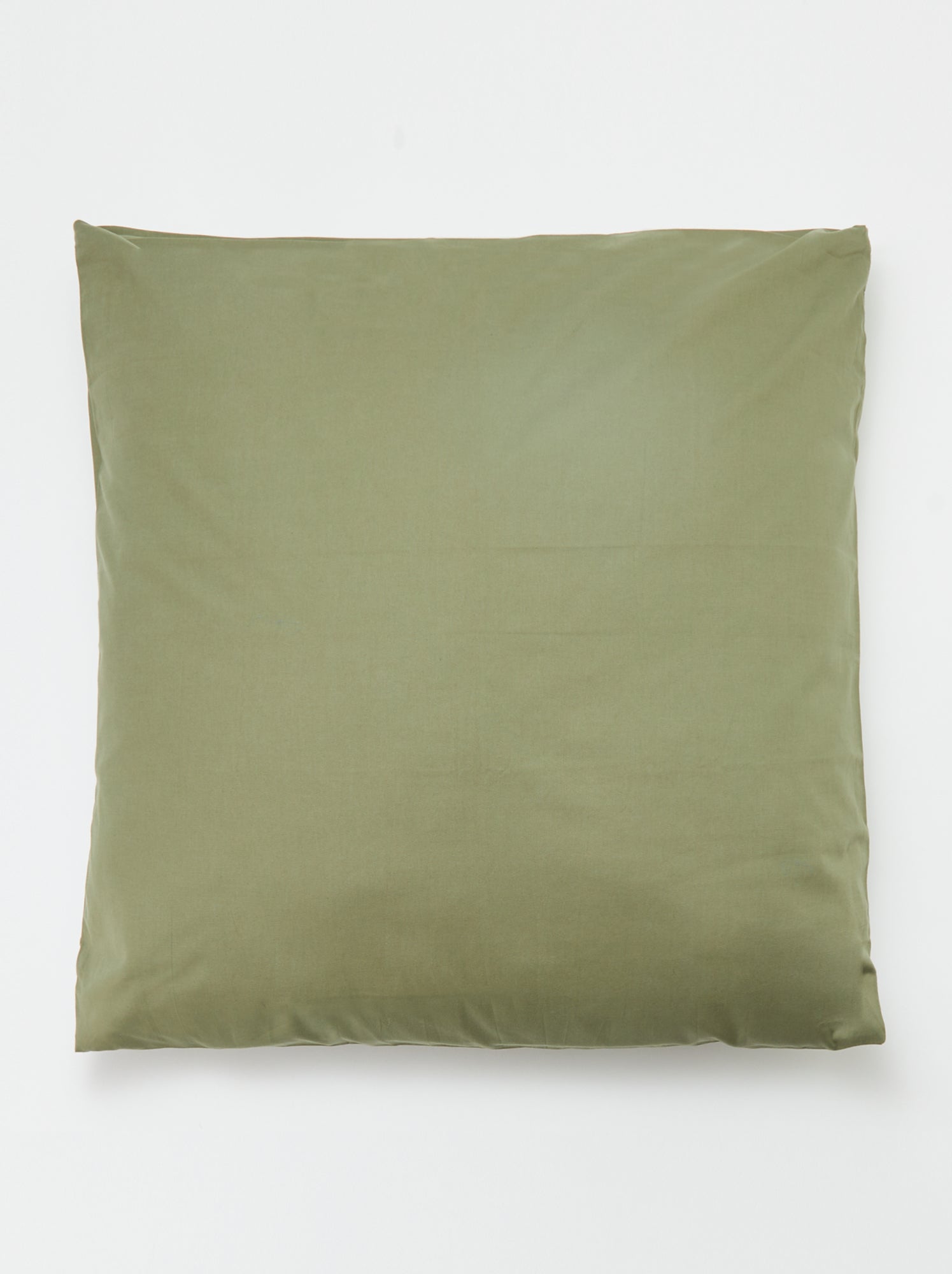 Taie d'oreiller unie 63 x 63 cm en coton - Vert