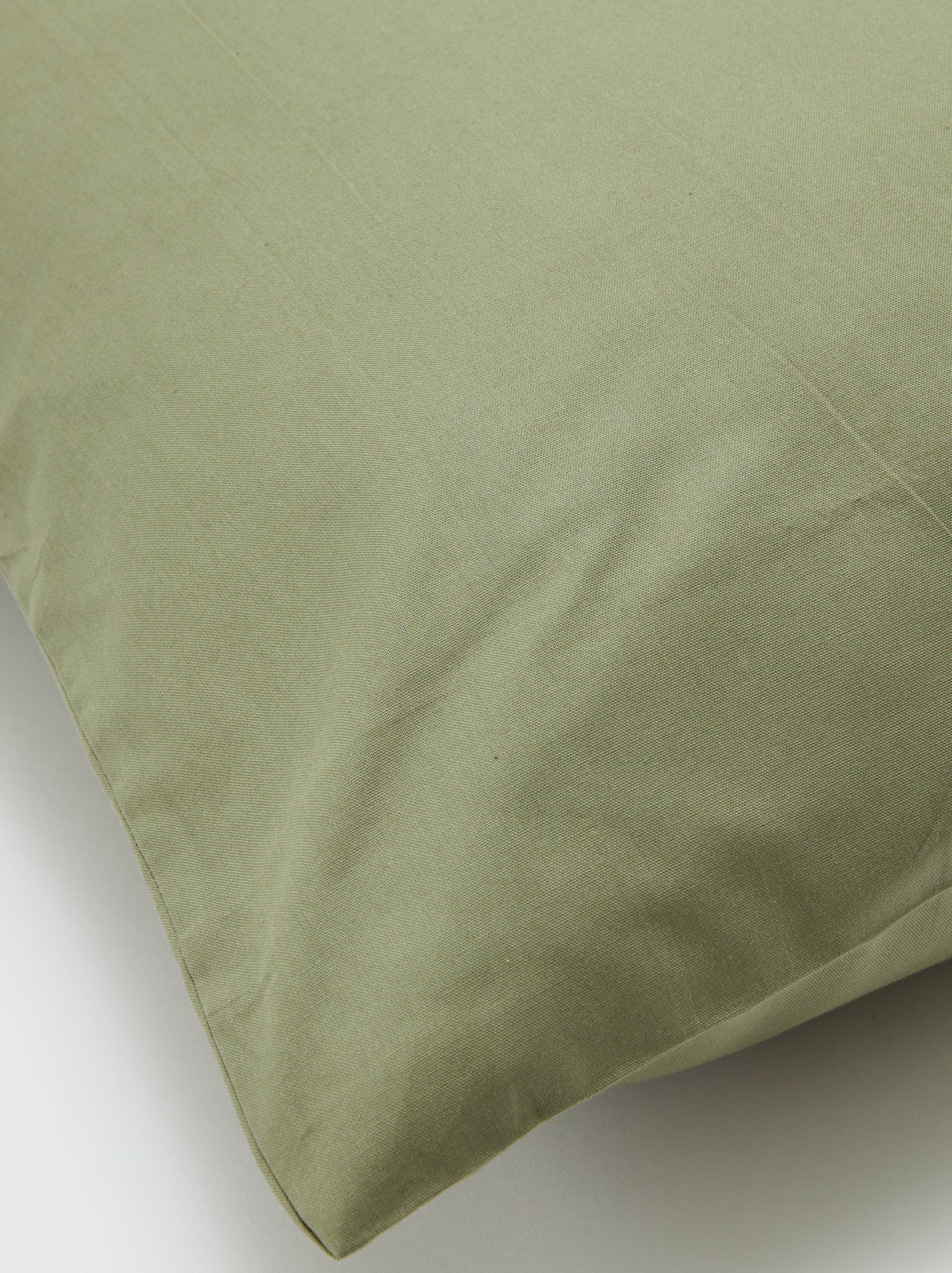 Taie d'oreiller unie 63 x 63 cm en coton - Vert